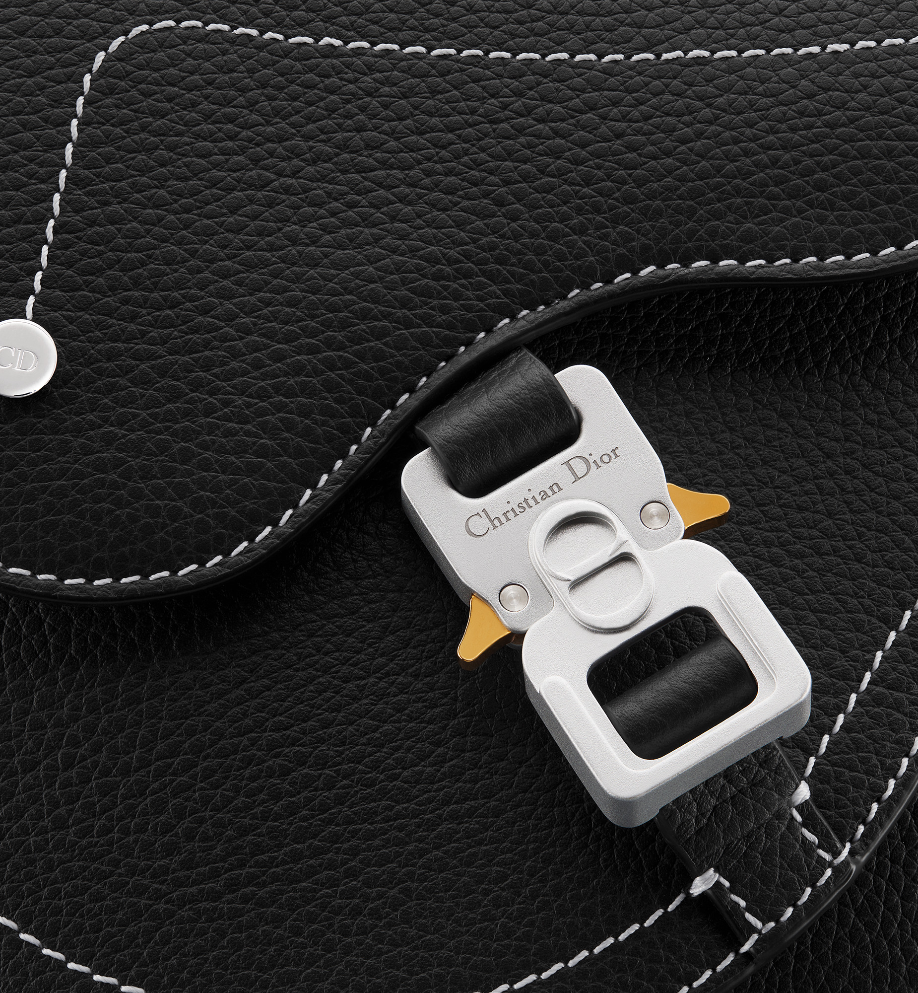 Dior Saddle Messenger Bag Black For Men 9.5 Inches/ 24 Cm 1ADPO325YKK_H00N1:1High-quality replica