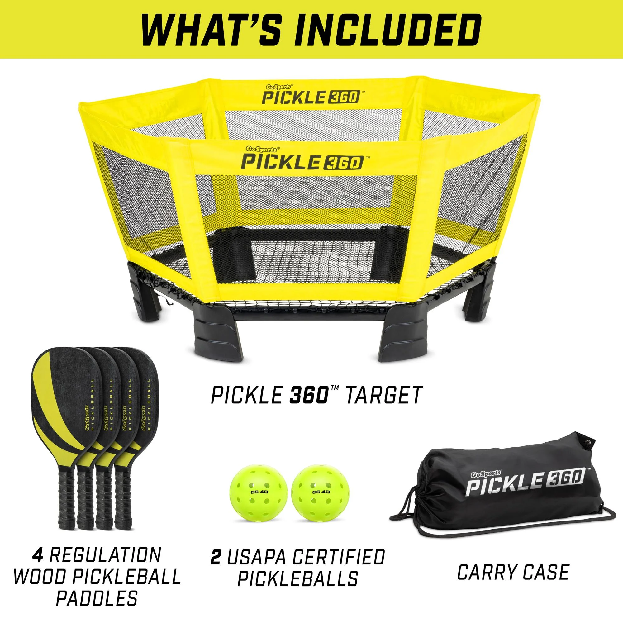 GoSports Pickle 360 Game Set - Pickleball Meets Roundnet - Outdoor Lawn, Beach Paddle Ball Game - Image 6