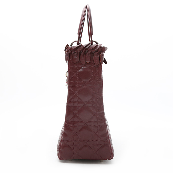 Dior Lady Dior large model handbag in burgundy leather cannage1:1High-quality replica