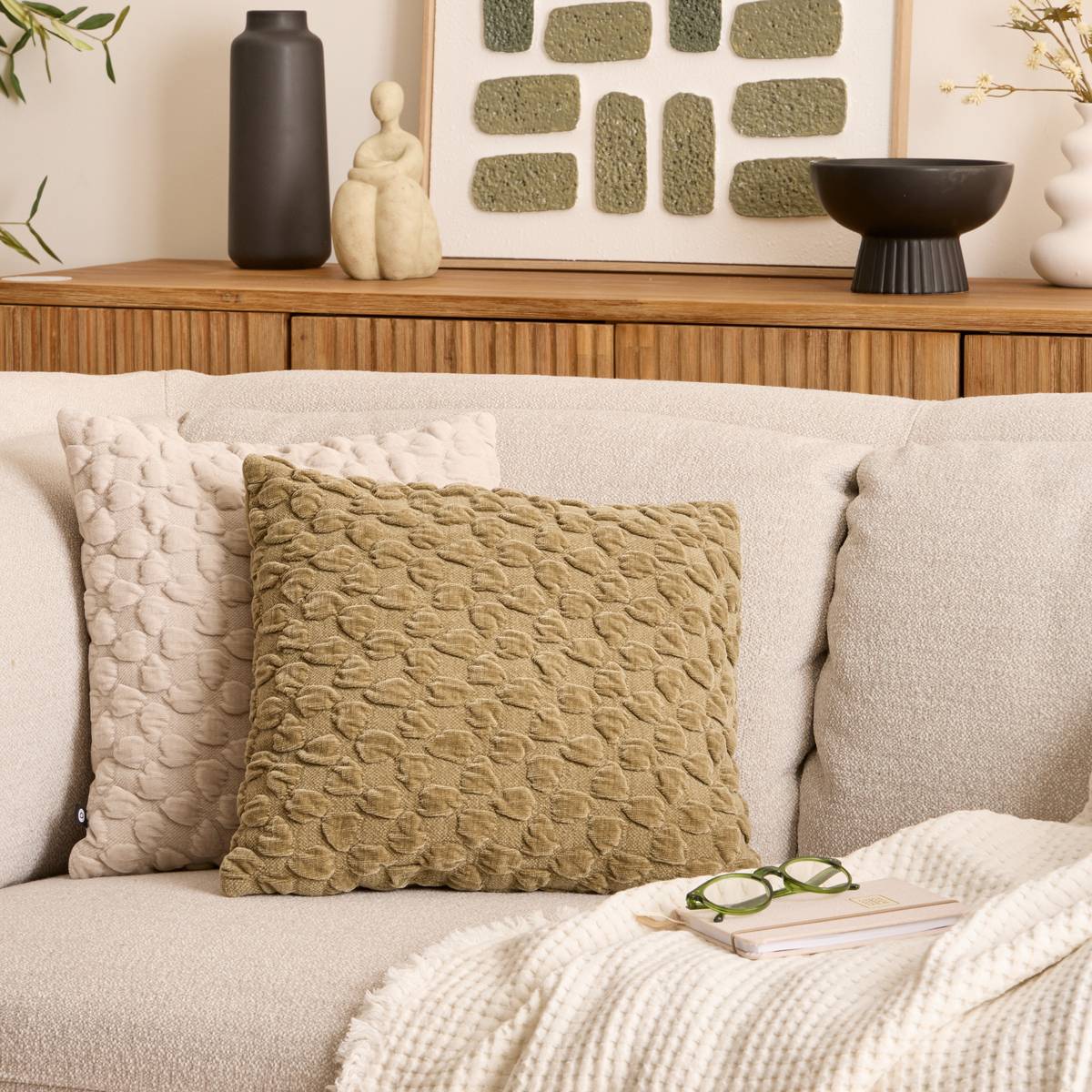 Cushion "Nova" Khaki green, 40x40 cm