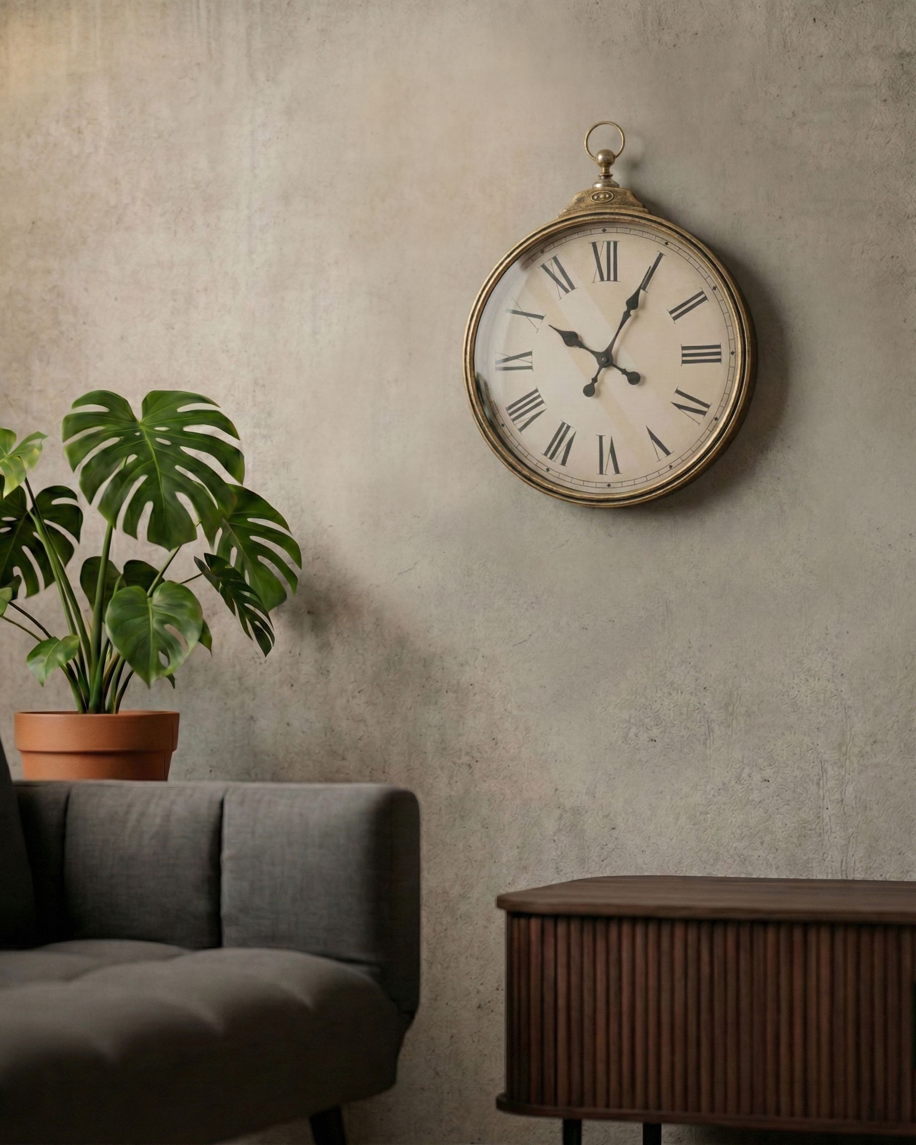Wall Clock GANDIA 40 cm Gold