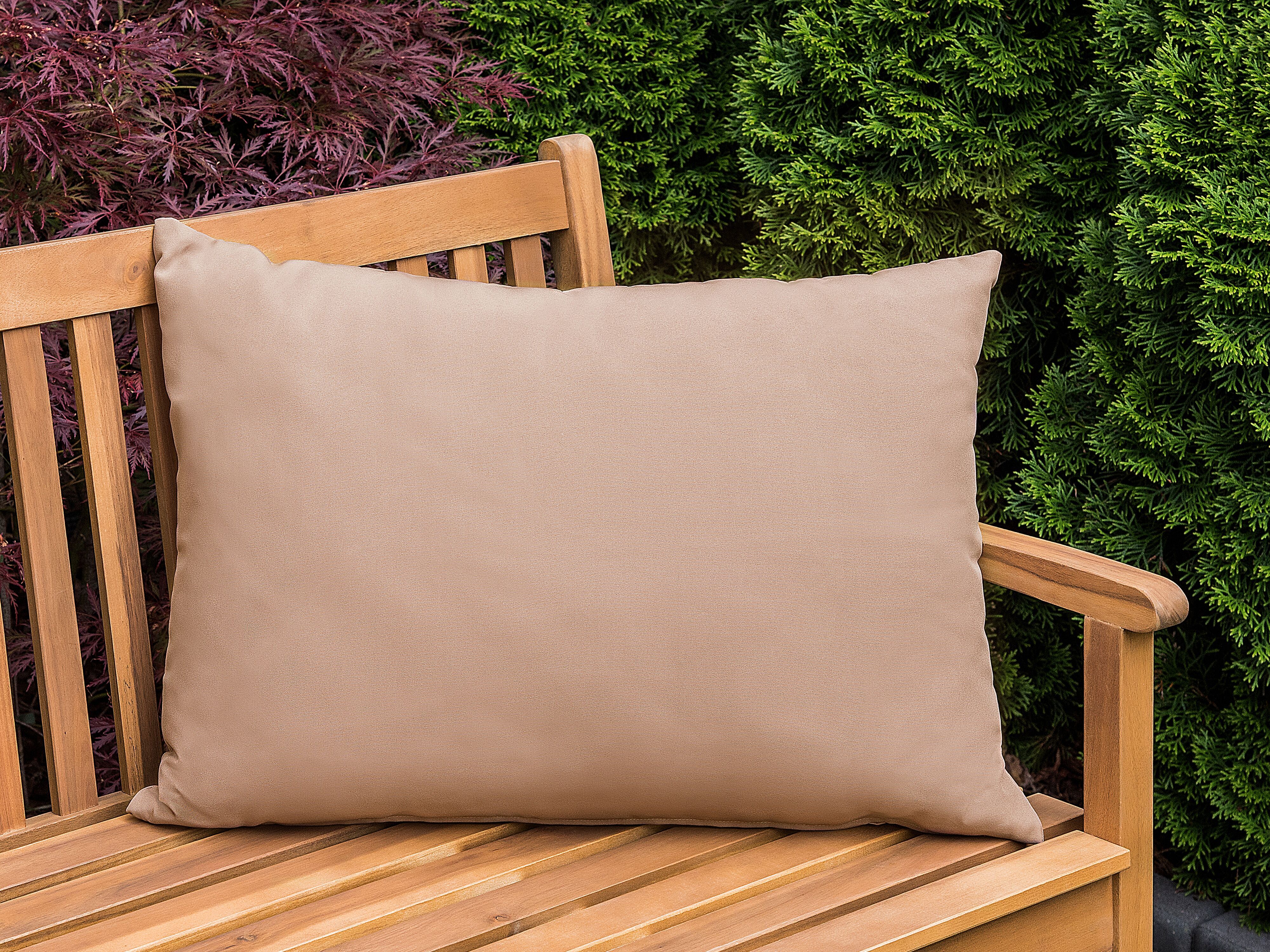 Set of 2 Outdoor Cushions ALMYROS Solid 50 x 70 cm Sand Beige