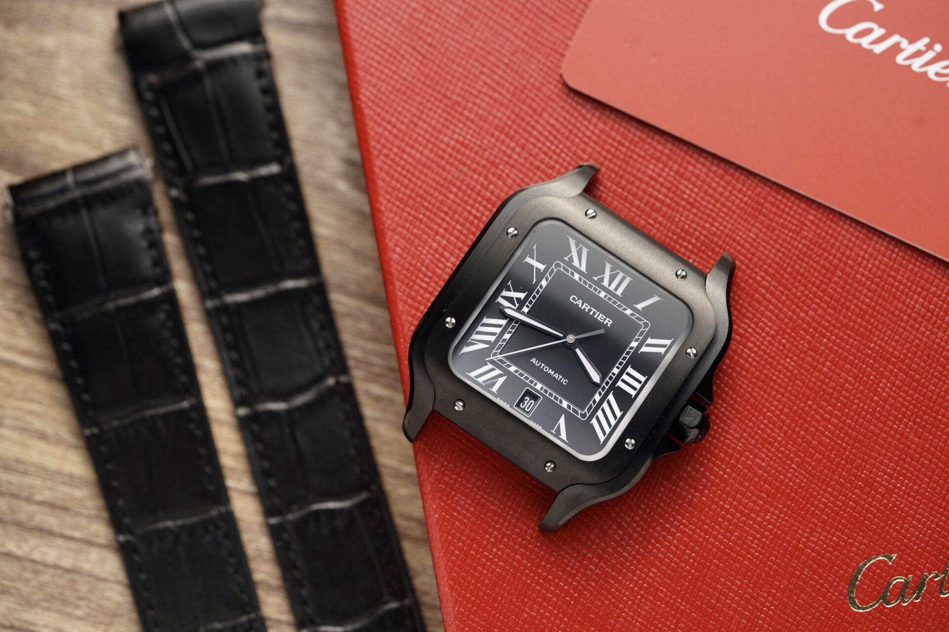 Cartier Best Replica Watch Santos De Cartier WSSA0039 Black Dial BV Factory 39.8mm - Top club