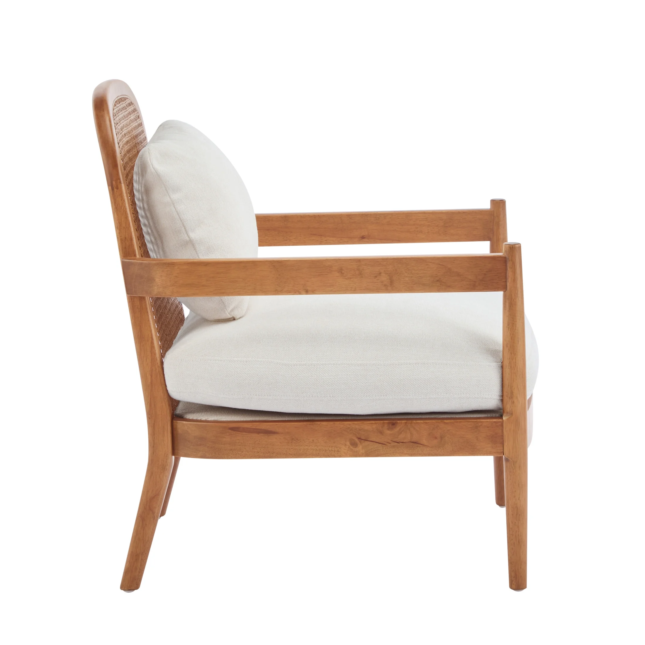 Christopher Knight Home Mid-Century Modern Accent Chairs, Wood Frame with Rattan Backrest, Grayish Green, Set of 2 - Image 17
