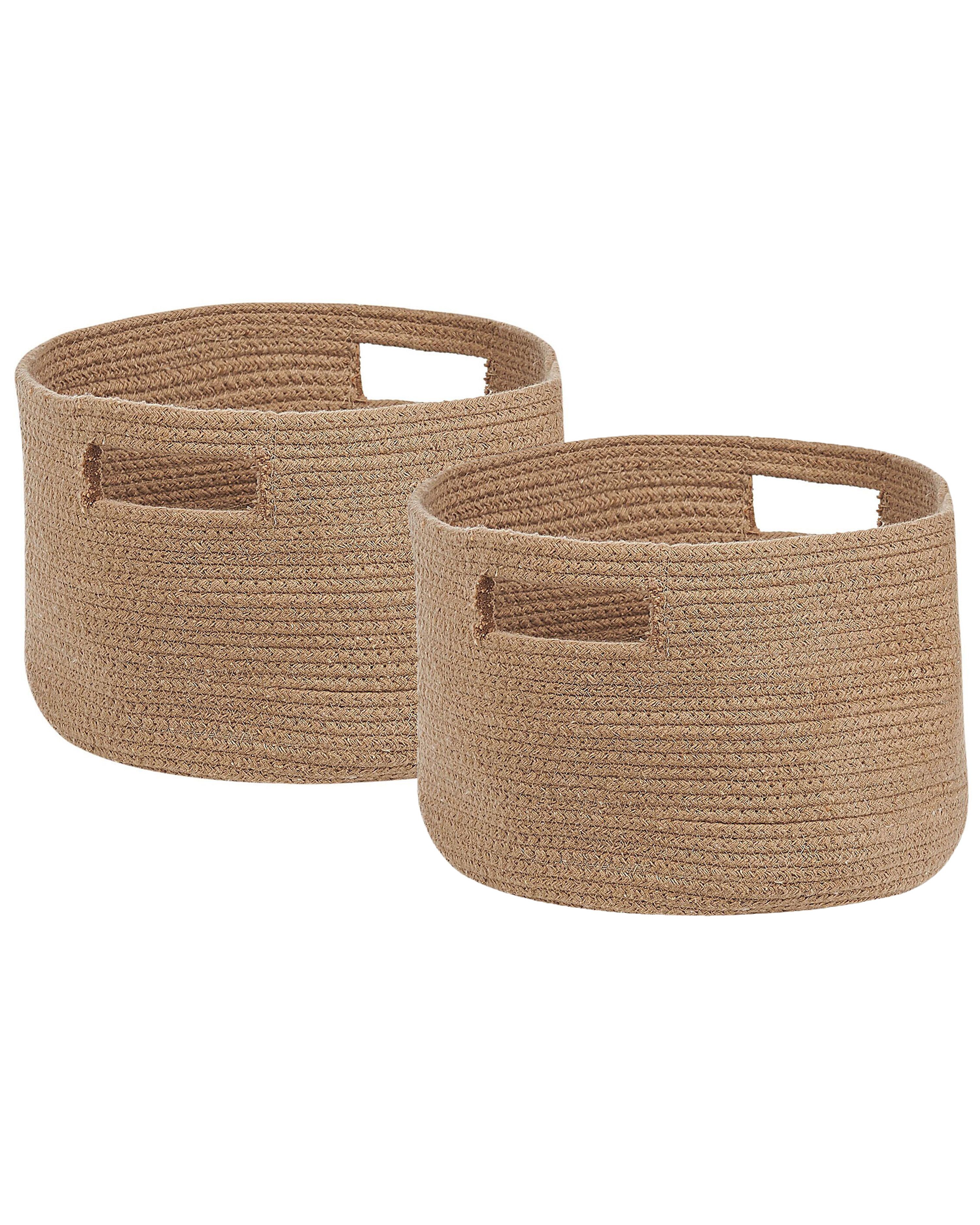 Set of 2 Baskets CHINIOT Cotton Natural
