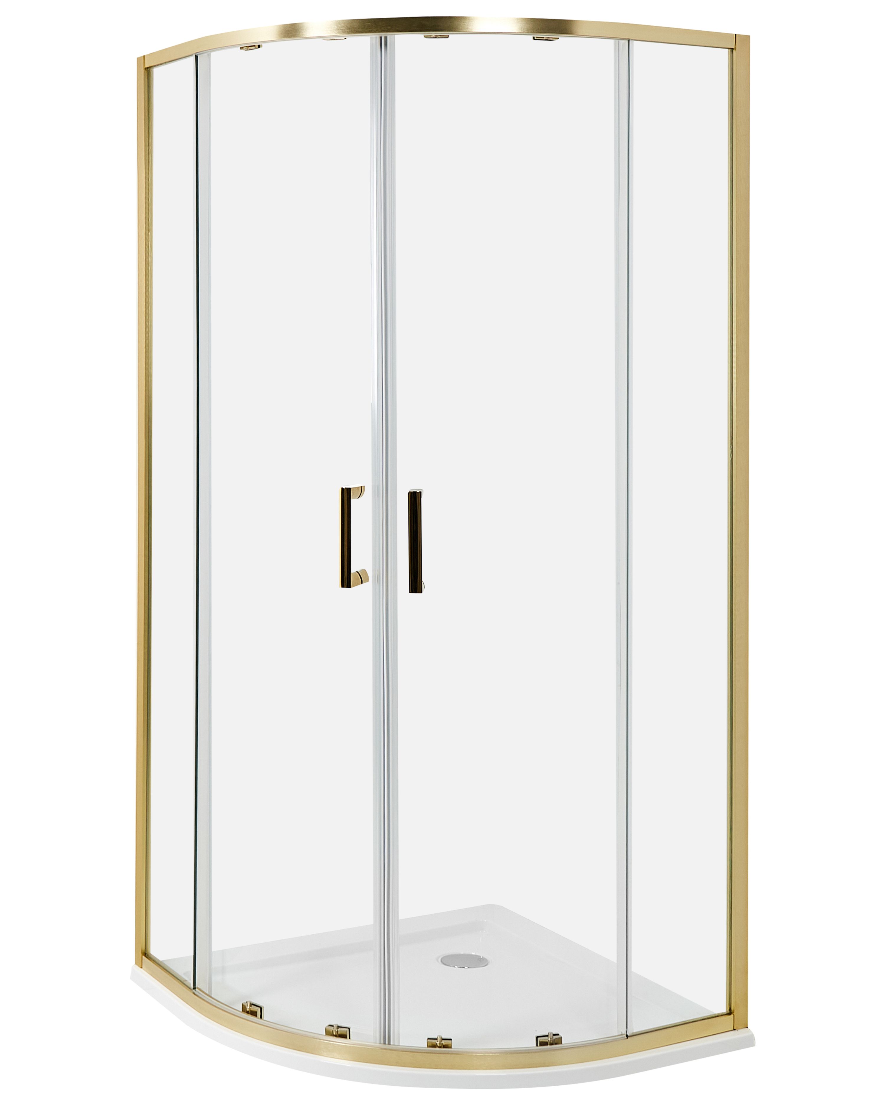 Shower Enclosure JUKATAN 900 x 900 x 1850 mm Gold
