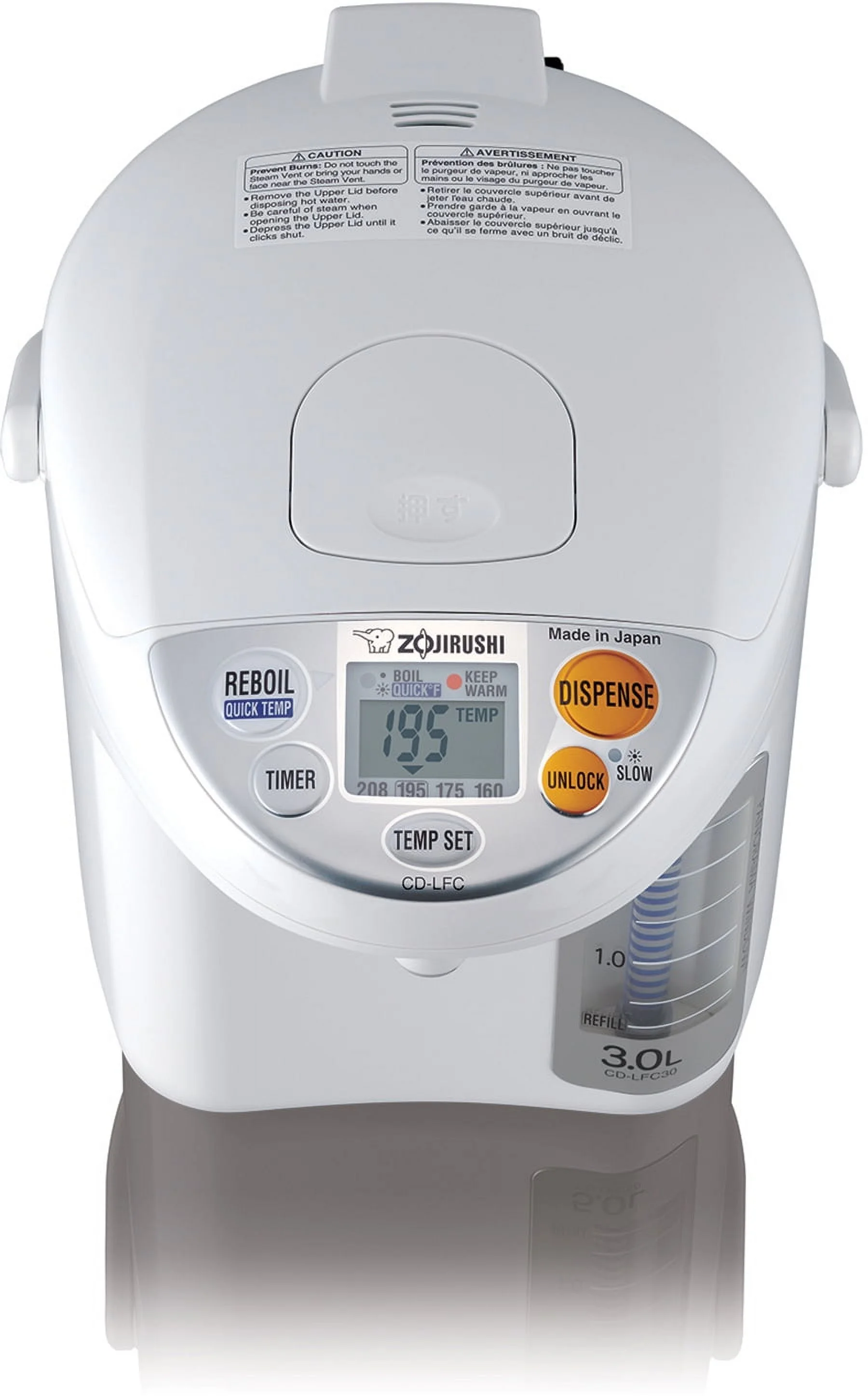 Zojirushi CD-LFC50WA Panorama Window? Micom Boiler & Warmer - Image 9
