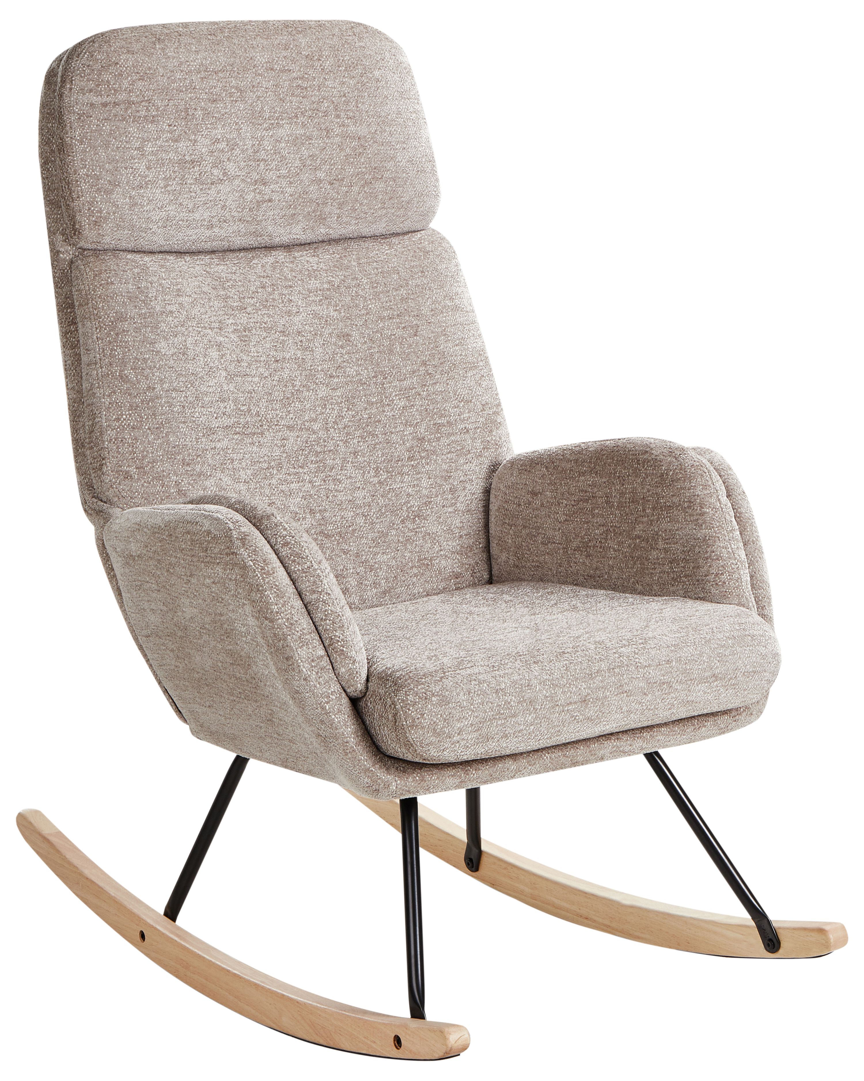Rocking Chair KVELIA Fabric Taupe