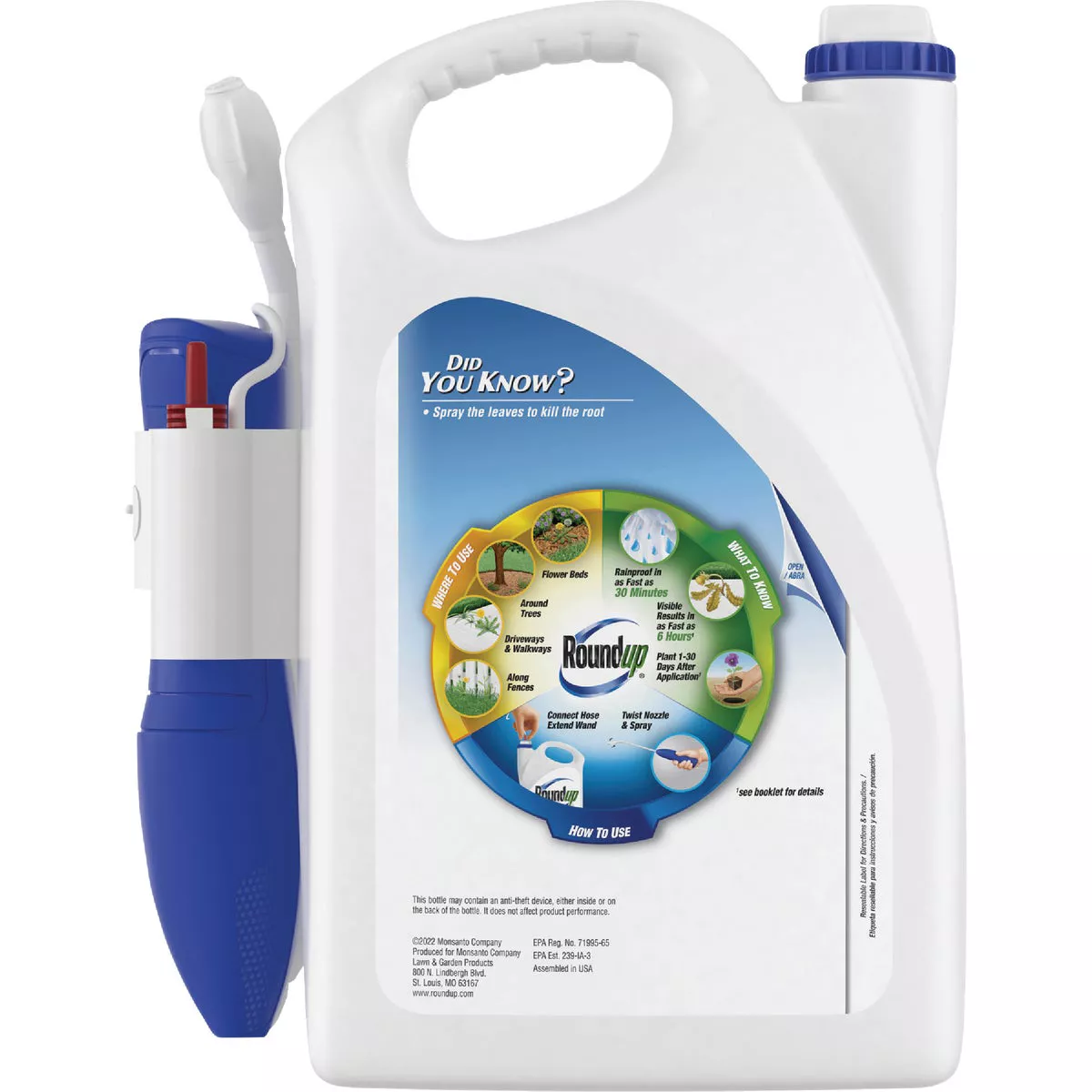 Roundup 1 Gal. Exclusive Formula Weed & Grass Killer with Comfort Wand
