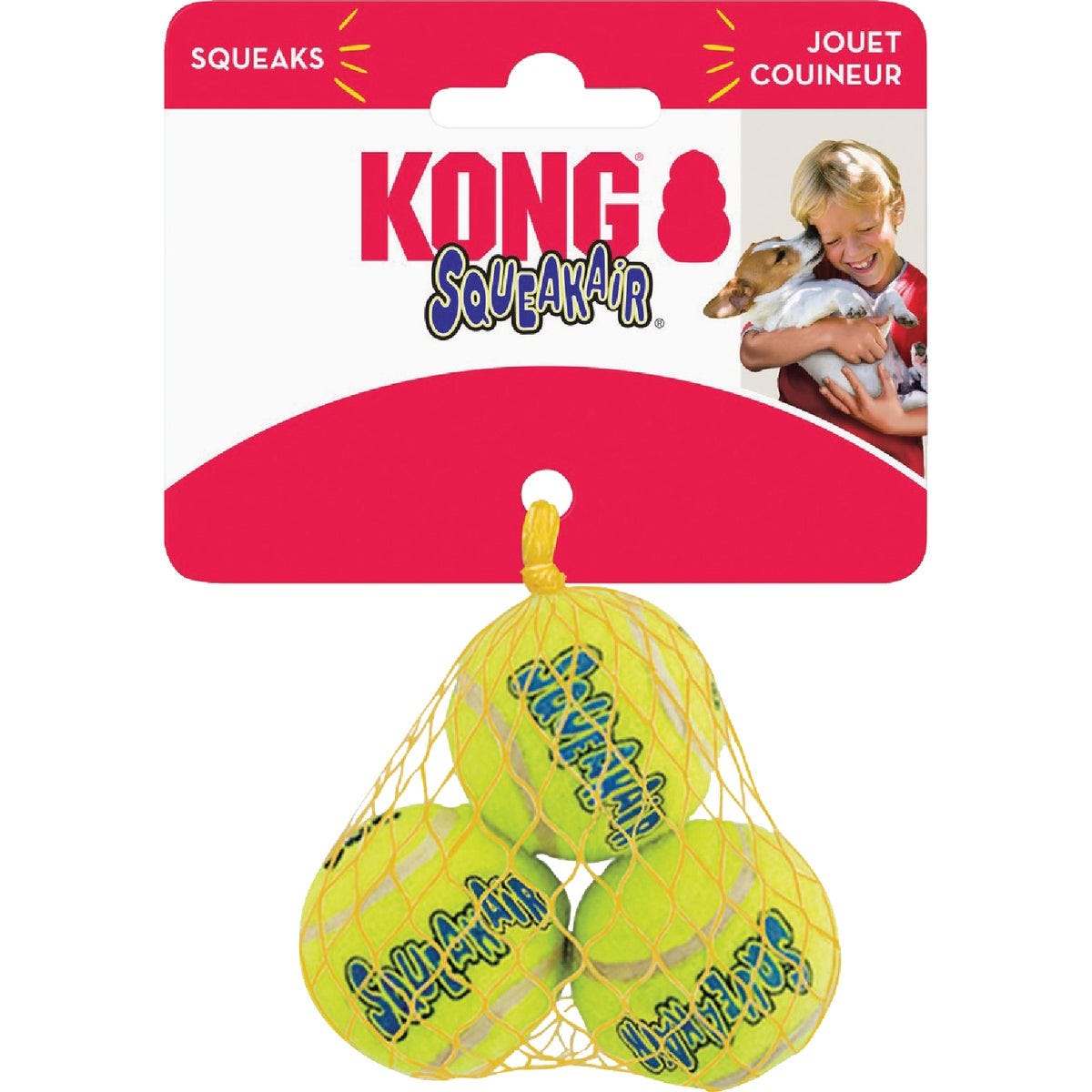 Air Kong Squeaky Extra Small Ball for Toy Breeds Only (3-Pack)