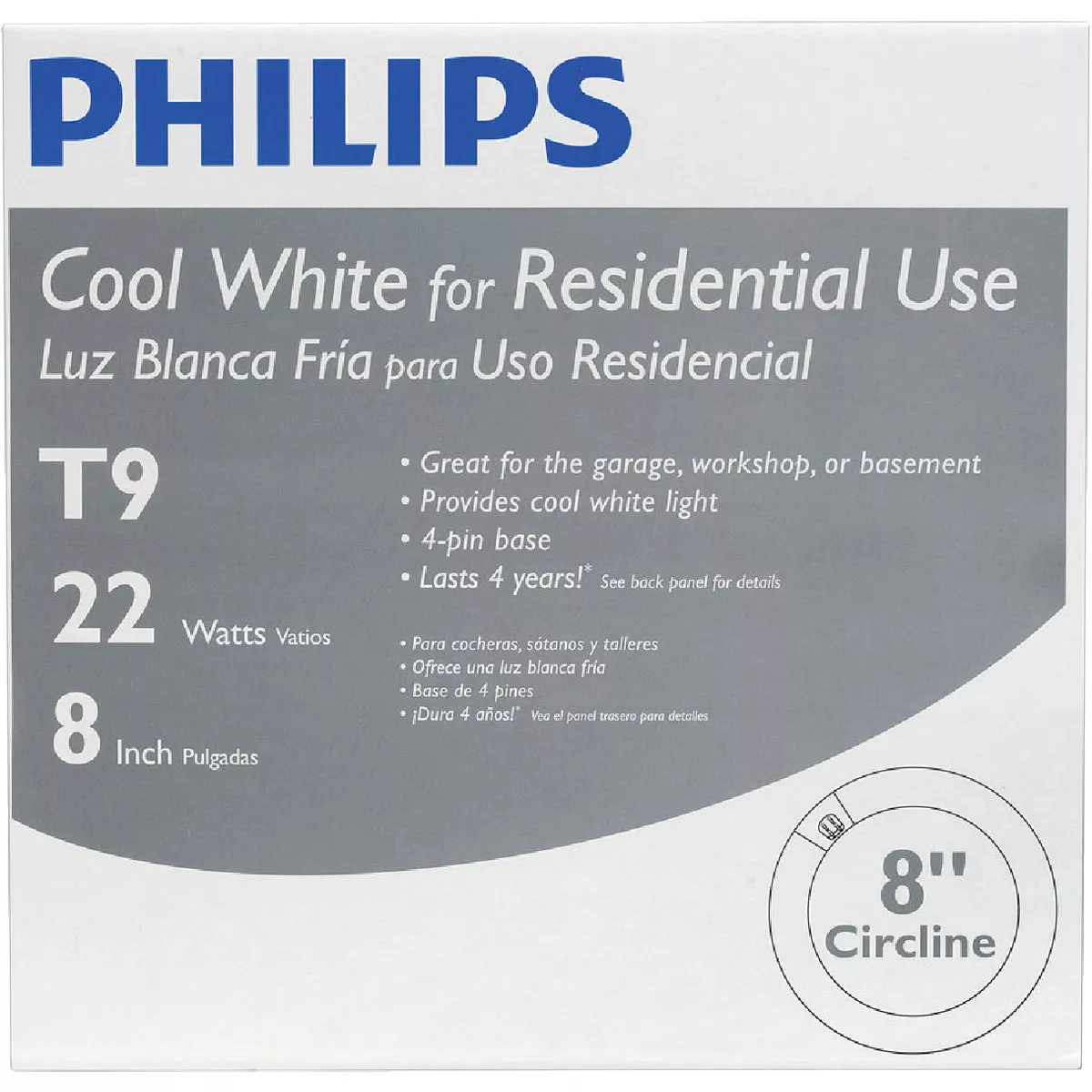 Philips 22W 8 In. Cool White T9 4-Pin Circline Fluorescent Tube Light Bulb