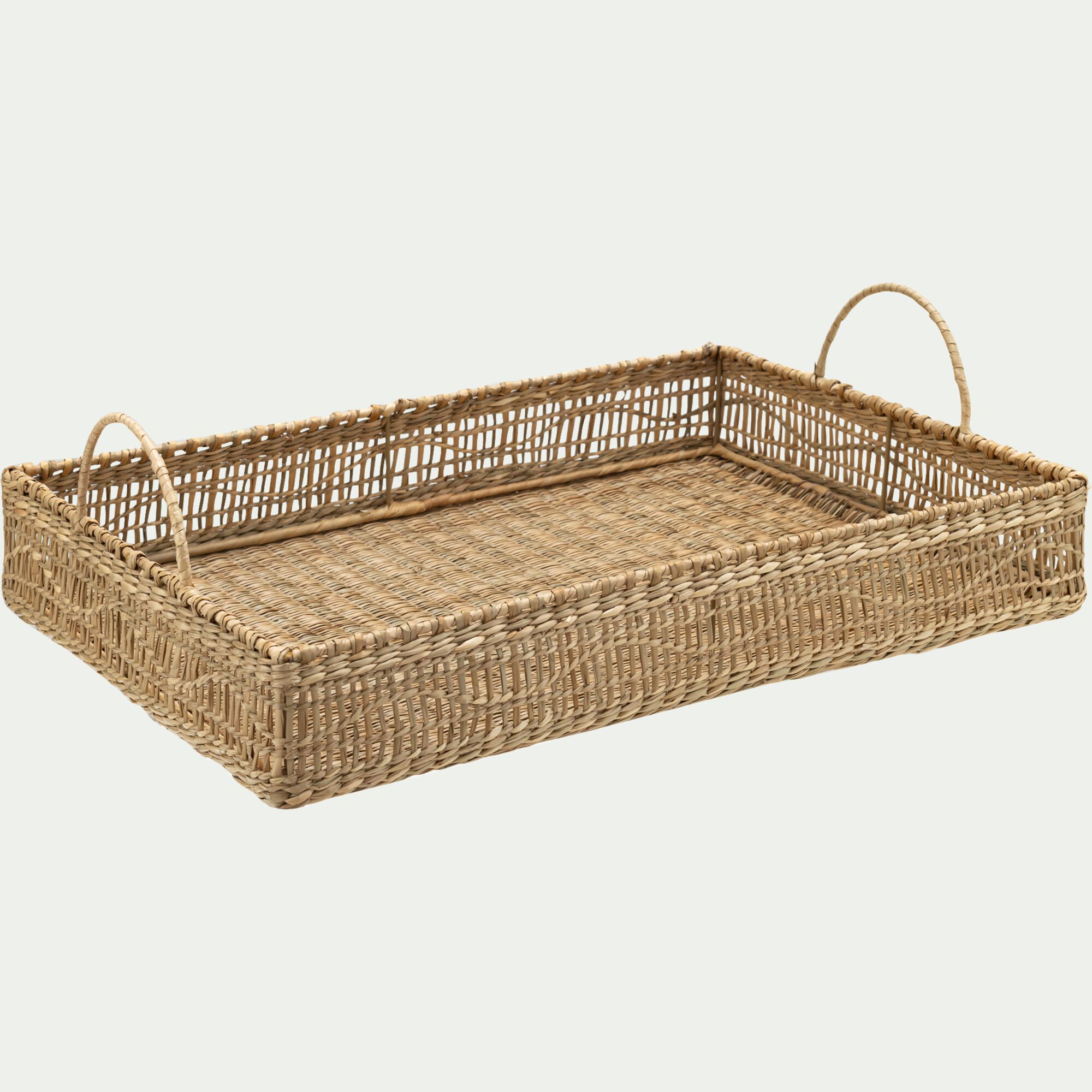 TRESSE - Plateau de présentation en jonc de mer L50cm - naturel