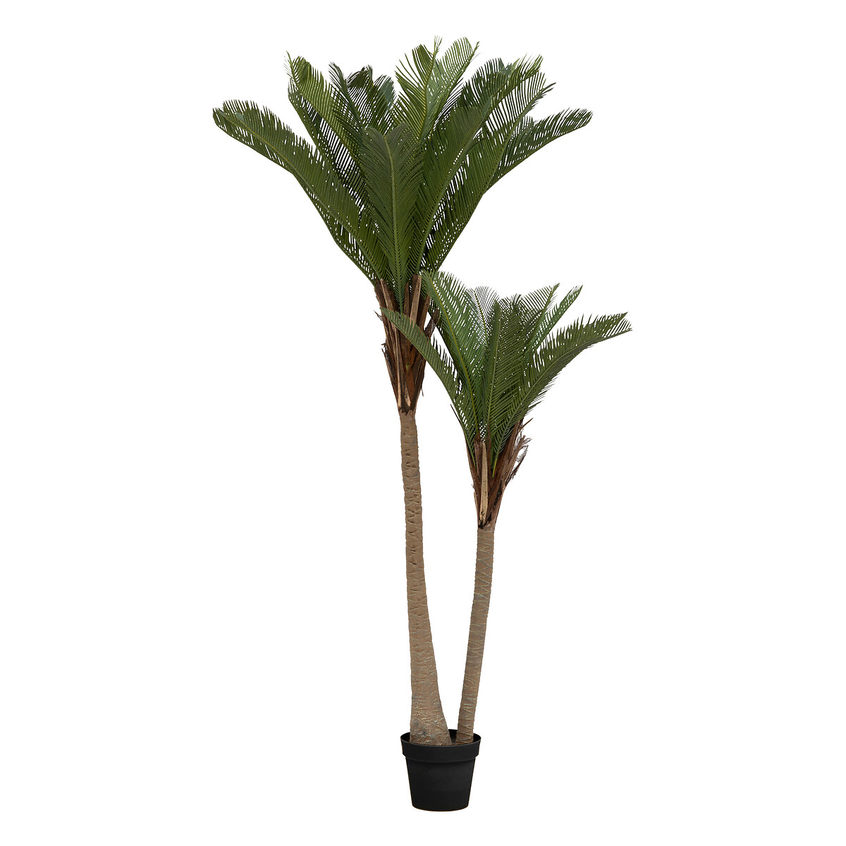 Artificial palm tree with 2 trunks H.180 cm