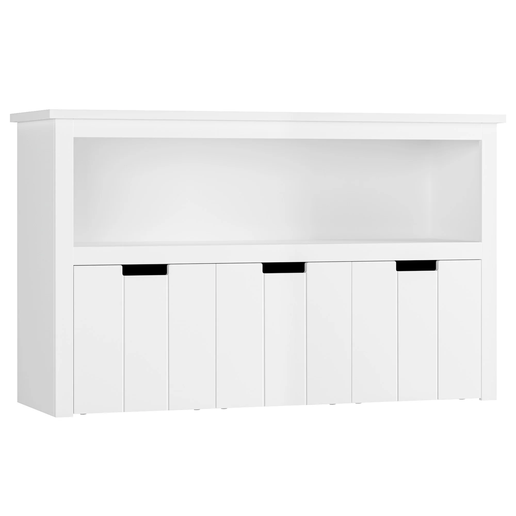 Homfa Kids Toy Storage, Cubes Storage Bins with 3 Drawers, White Toy Box with Shelves and Wheels - Image 12