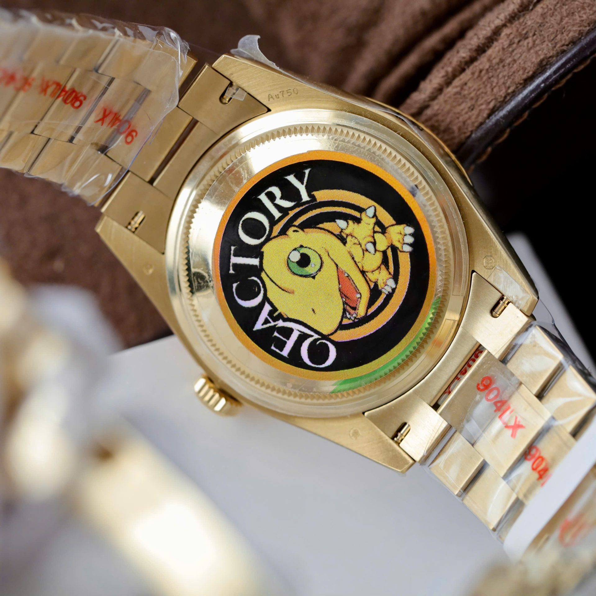 Rolex Day-Date Best Copies Watch 18K Gold Wrapped + Moissanite Diamonds Weight 159Gram QF 36mm - Elite Watch Atelier