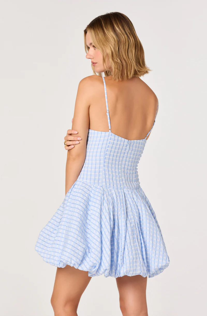 Tionna Plaid Bubble Mini Dress