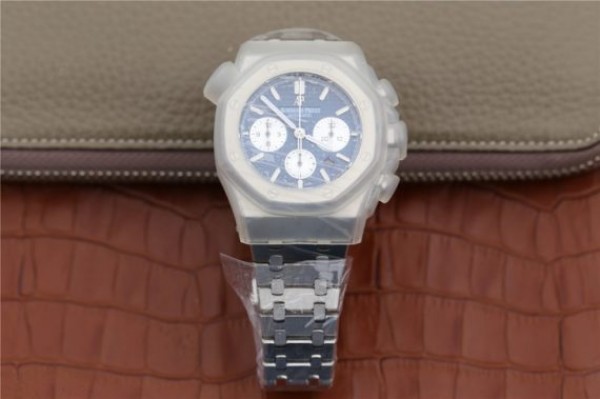Replica Audemars Piguet Royal Oak Chronograph SS JHF Blue/White Dial SS Bracelet A7750 - Top club