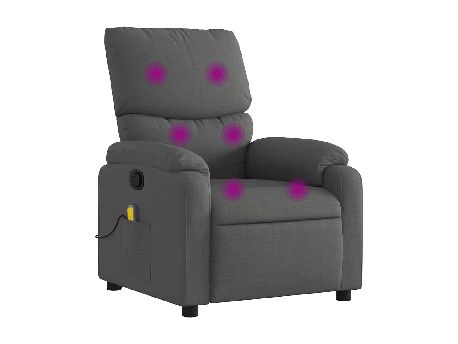 Fauteuil inclinable-Chaise de relax-Fauteuil de Massage gris foncé tissu SHL2948