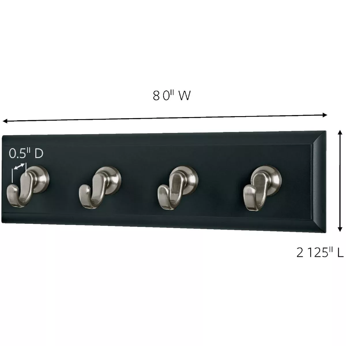 Command Slate Adhesive Key Rail, 6 Strips