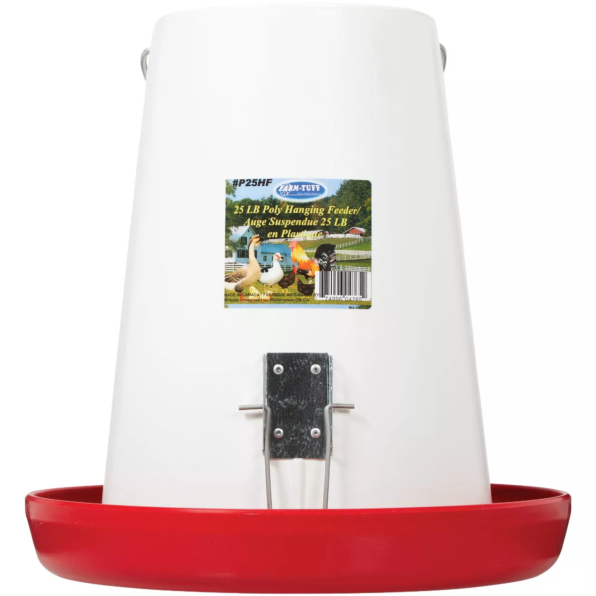Farm-Tuff 25 Lb. Capacity Hanging Plastic Poultry Feeder