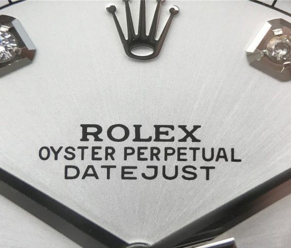 Replica Rolex DateJust 41mm 126300 Noob White Dial Diamonds Markers SS Bracelet A3235 - Elite Watch Atelier