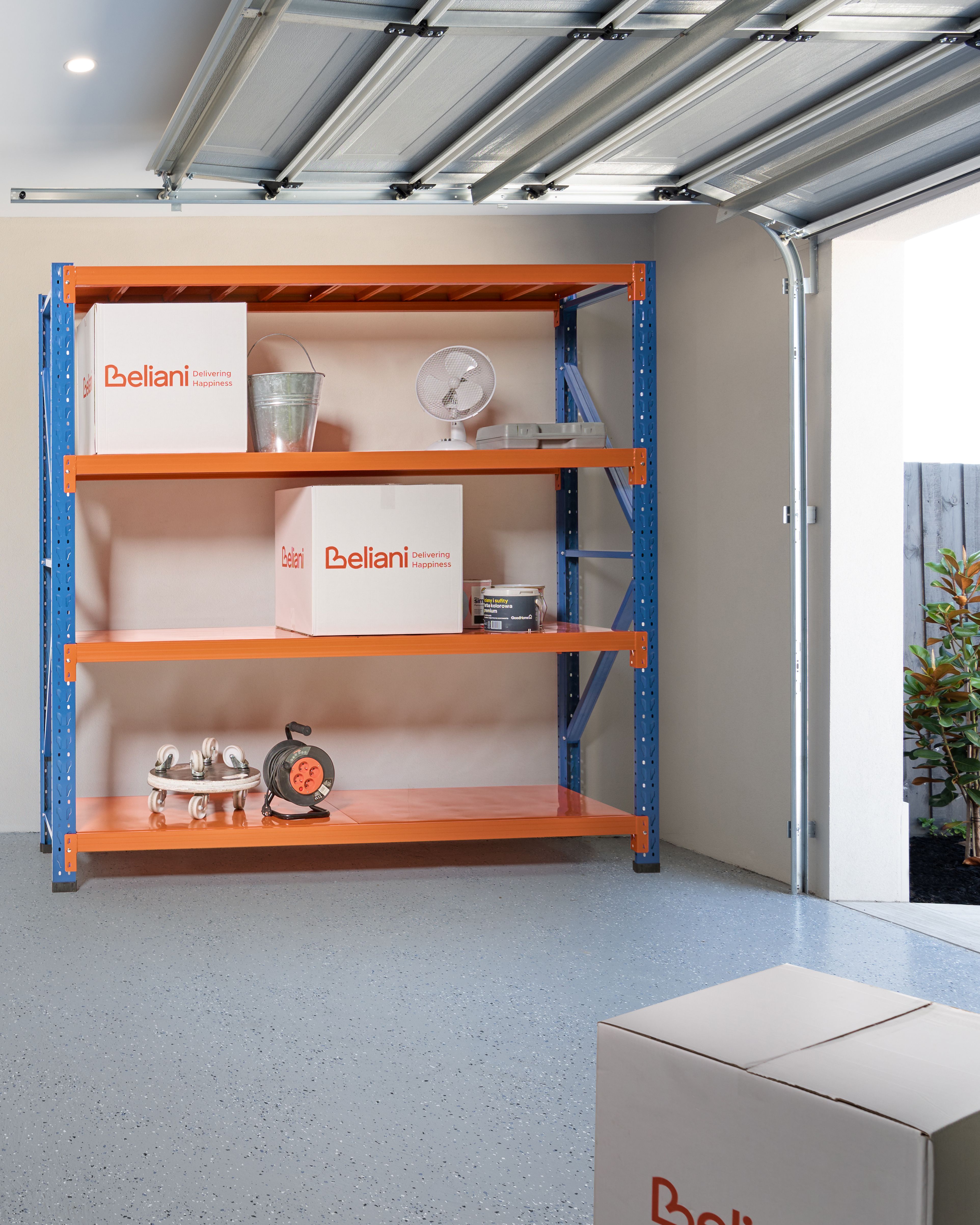 Garage Shelving FIUGGI Metal 200 cm 60 cm Orange
