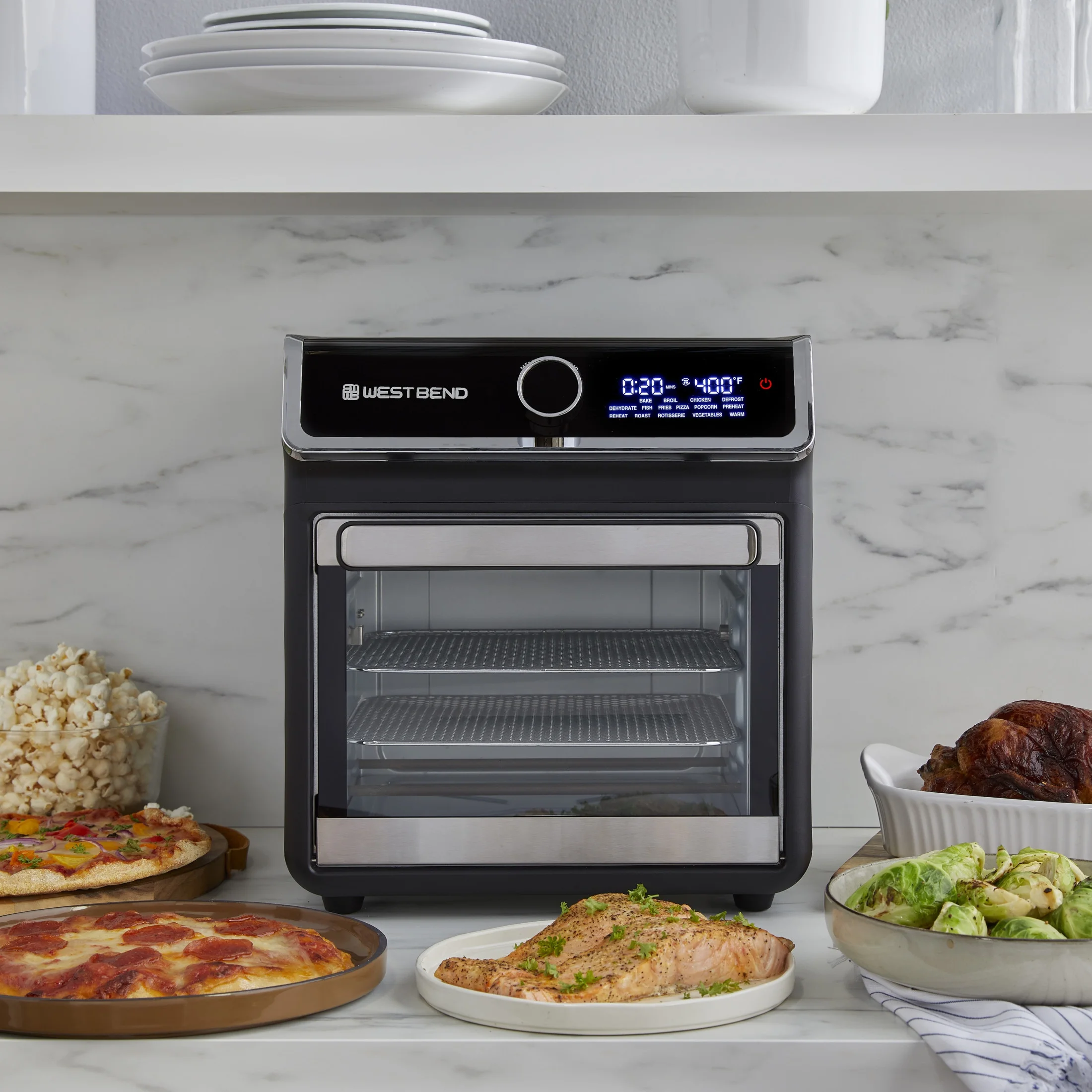 West Bend 15 Qt. Air Fryer Oven with 16 Presets, in Black (AFWB15BK13)