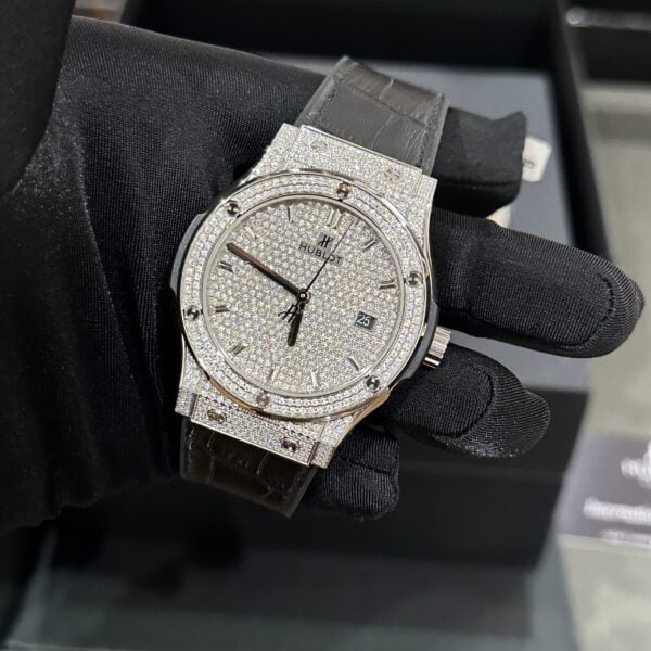 Hublot Replica Watch Classic Fusion Custom Full Moissanite Diamonds 42mm - Top club
