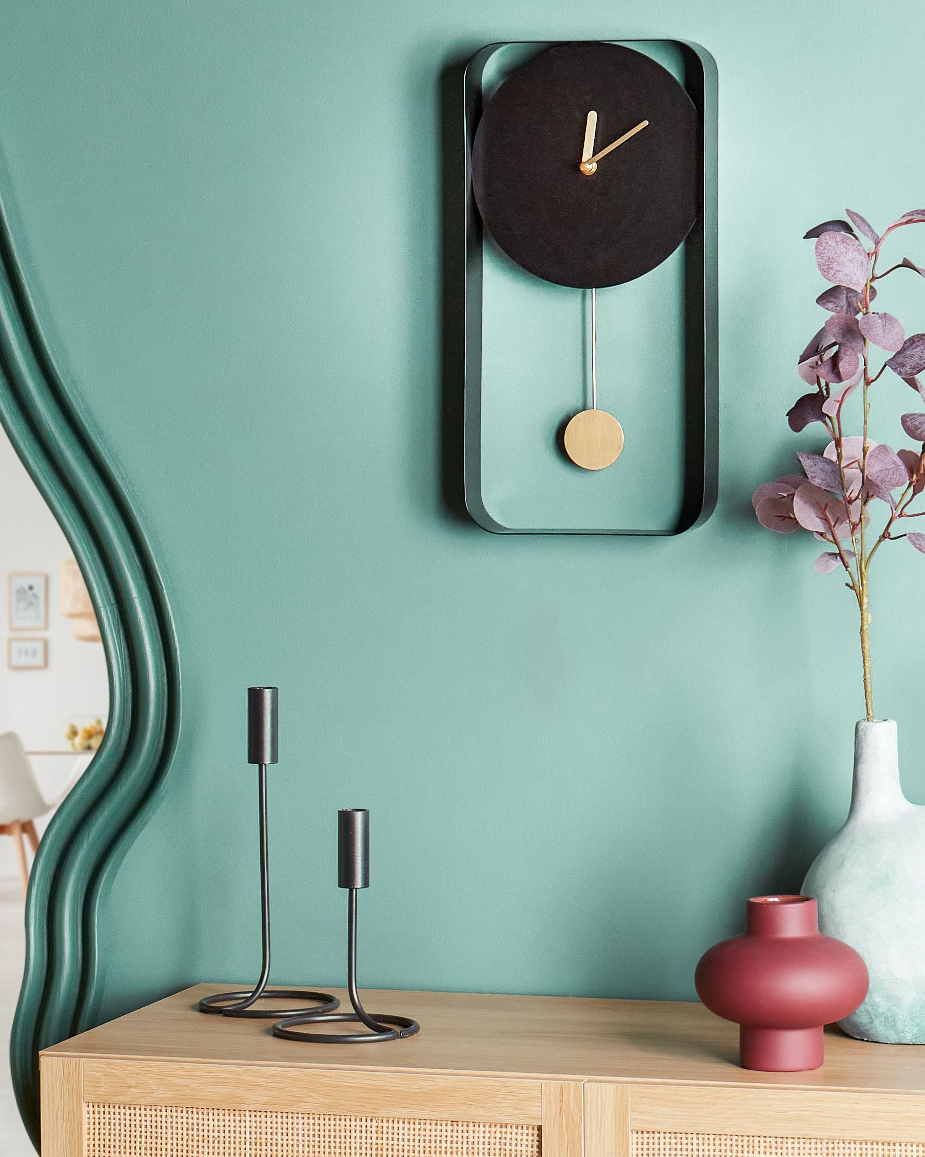 Wall Clock SERVOZ 21 cm Metal Black