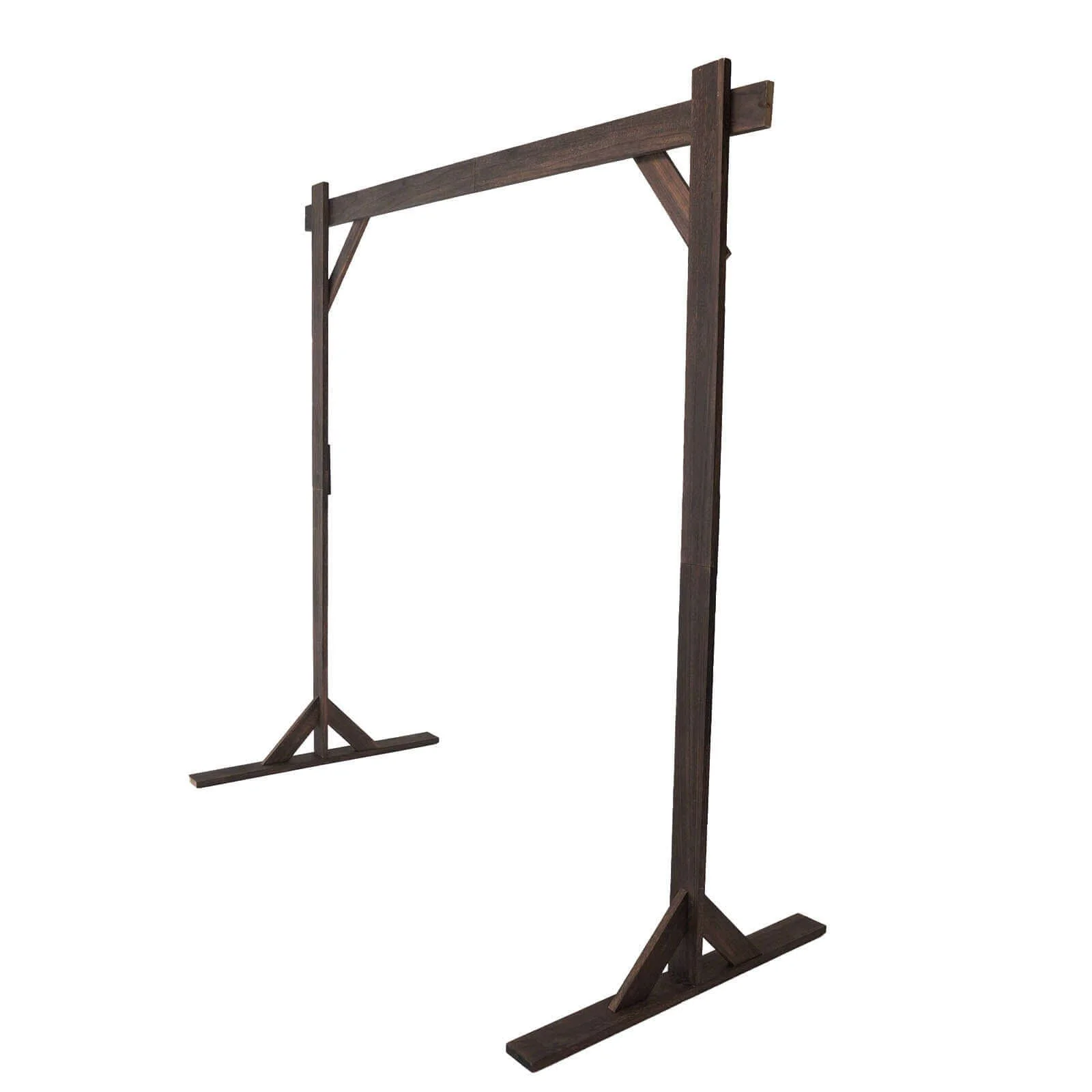 Efavormart 7FT Rustic Square Wedding Arch Wooden Backdrop Stand, Wedding Ceremony Arch - Brown - Image 10
