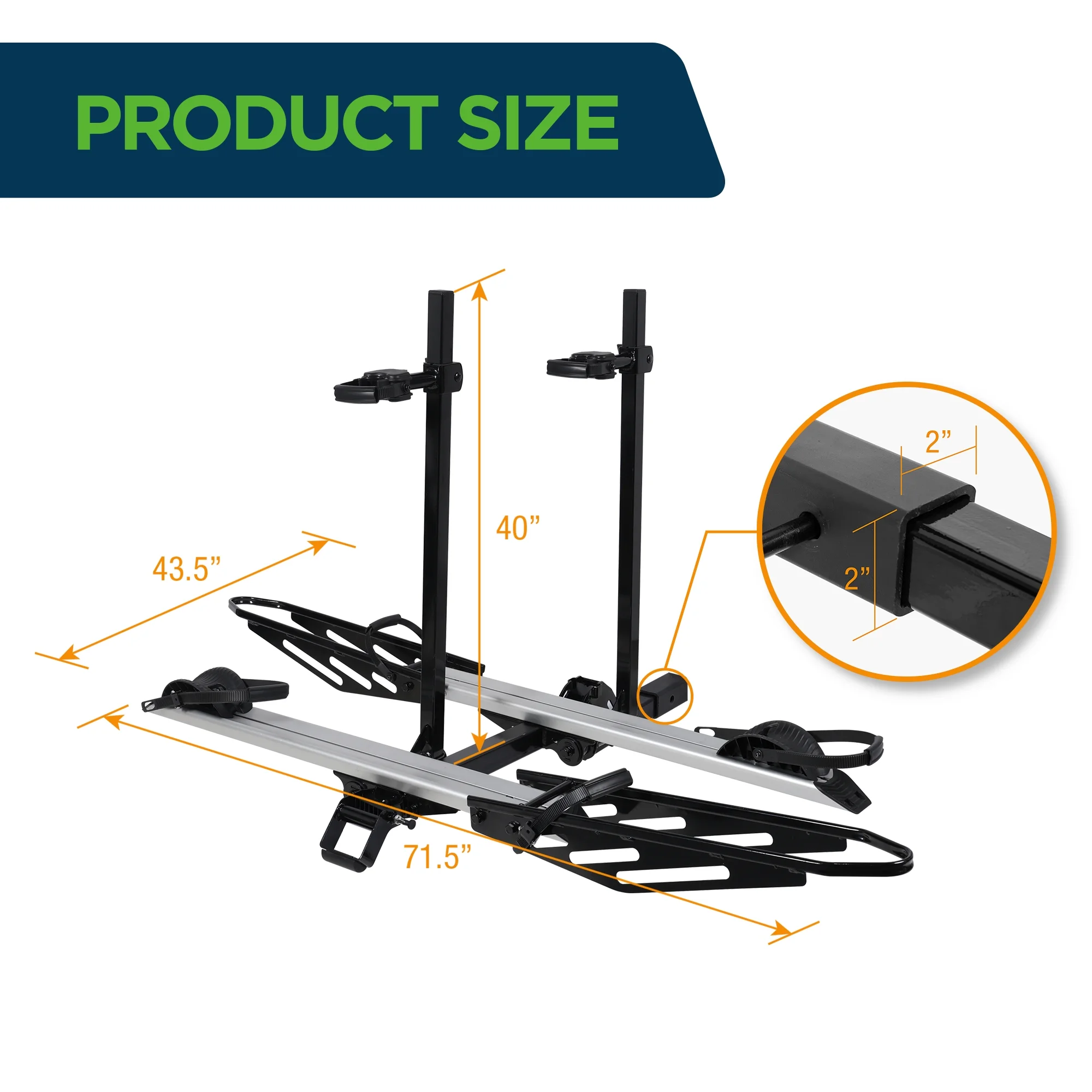 Young Electric Ebike Rack, 200lb Capacity, Alloy Steel Hitch Mount, Fits 5-Inch Fat Tire Bikes, 2-Inch Receiver - Image 27