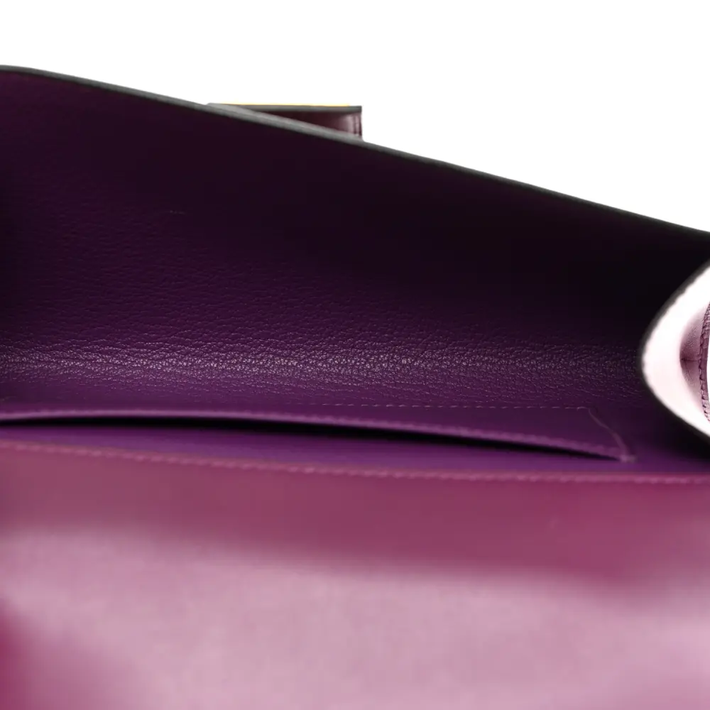 Hermès Anemone Tadelakt Leather Medor 23 Clutch Gold Hardware Rep1:1High-quality replica