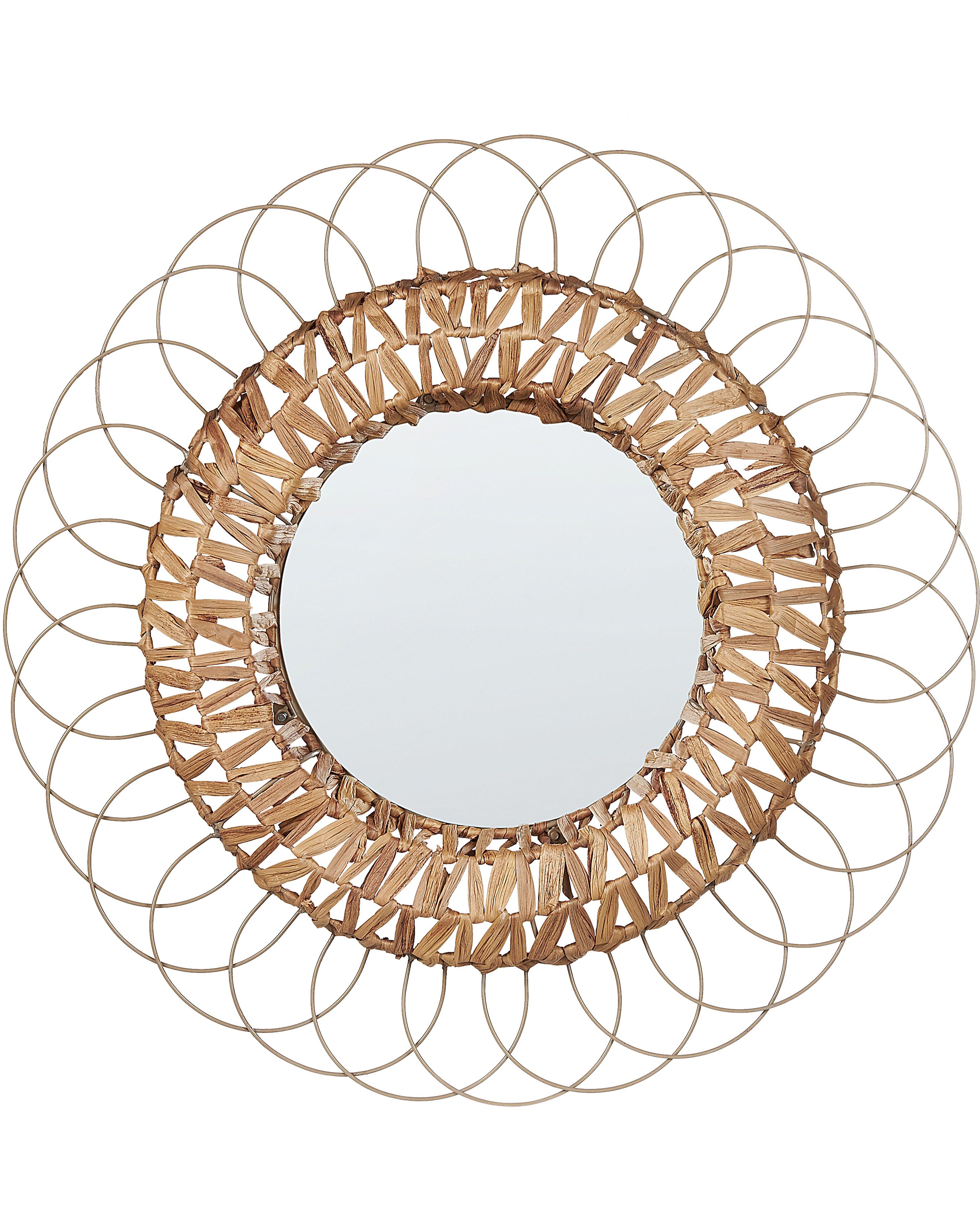 Wall Mirror PAMOL 67 cm 67 cm Wicker Natural