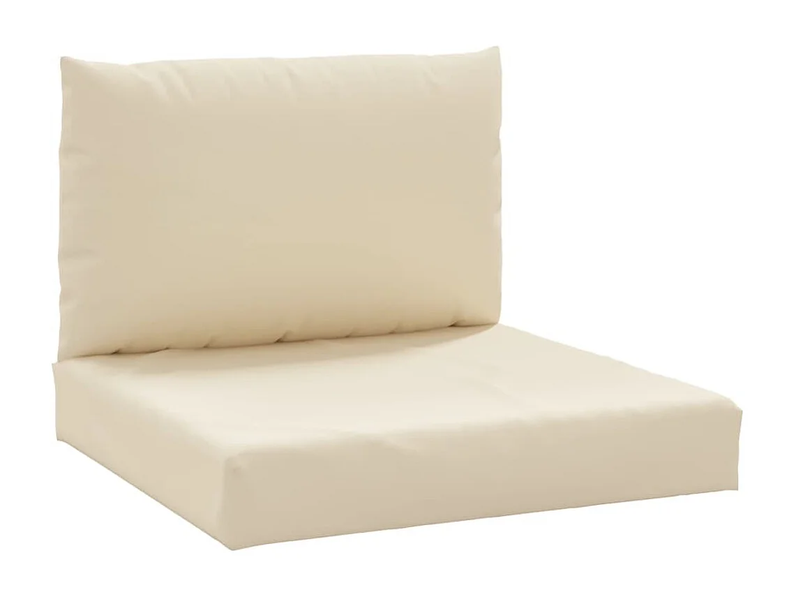 Coussins de palette lot de 2 beige tissu oxford