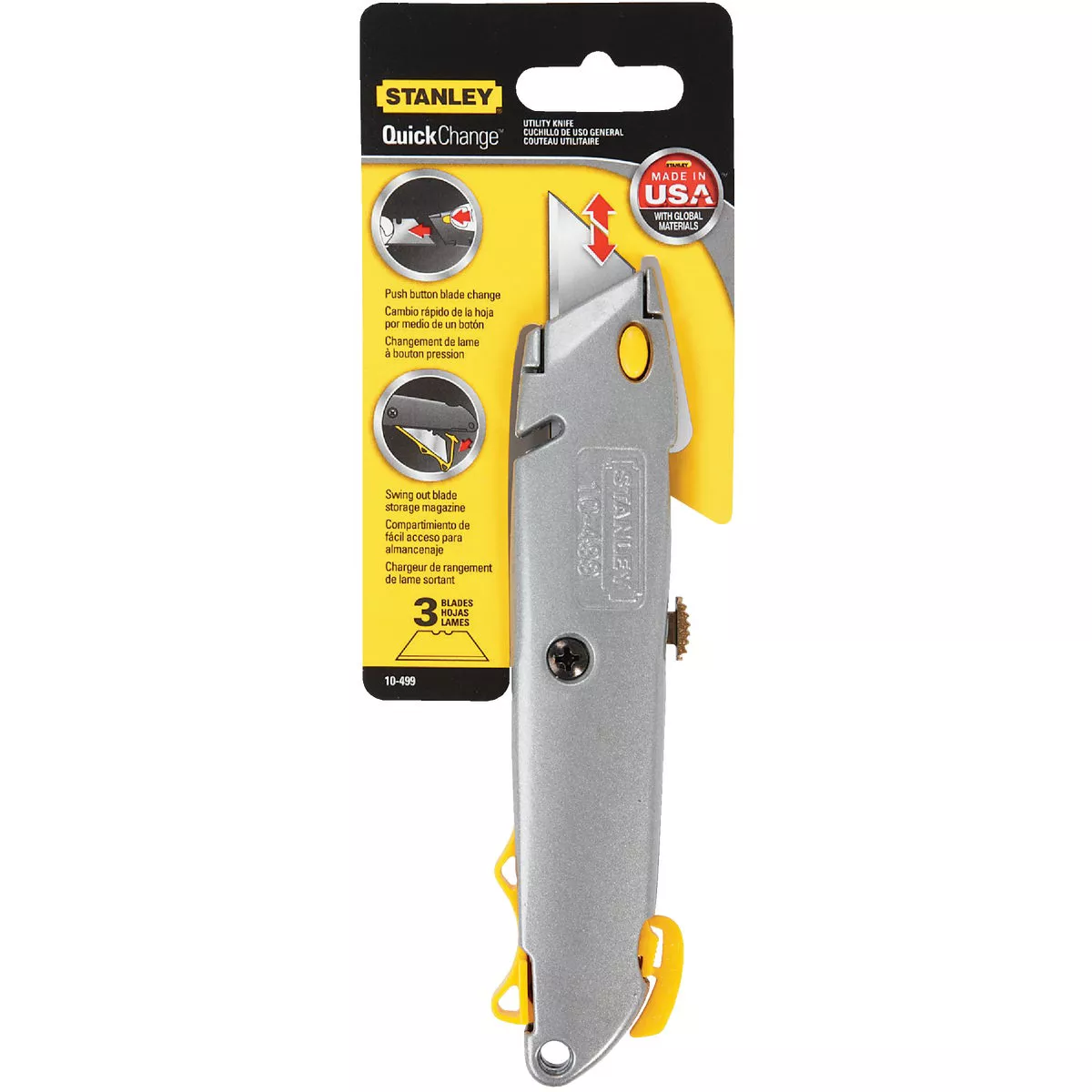 Stanley Quick Change Retractable Straight Utility Knife