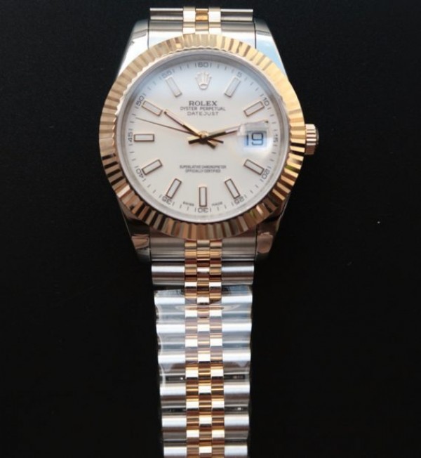 Replica Rolex DateJust 41mm 126333 YG Wrapped White Dial SS/YG Jubilee Bracelet A2824 - Top club