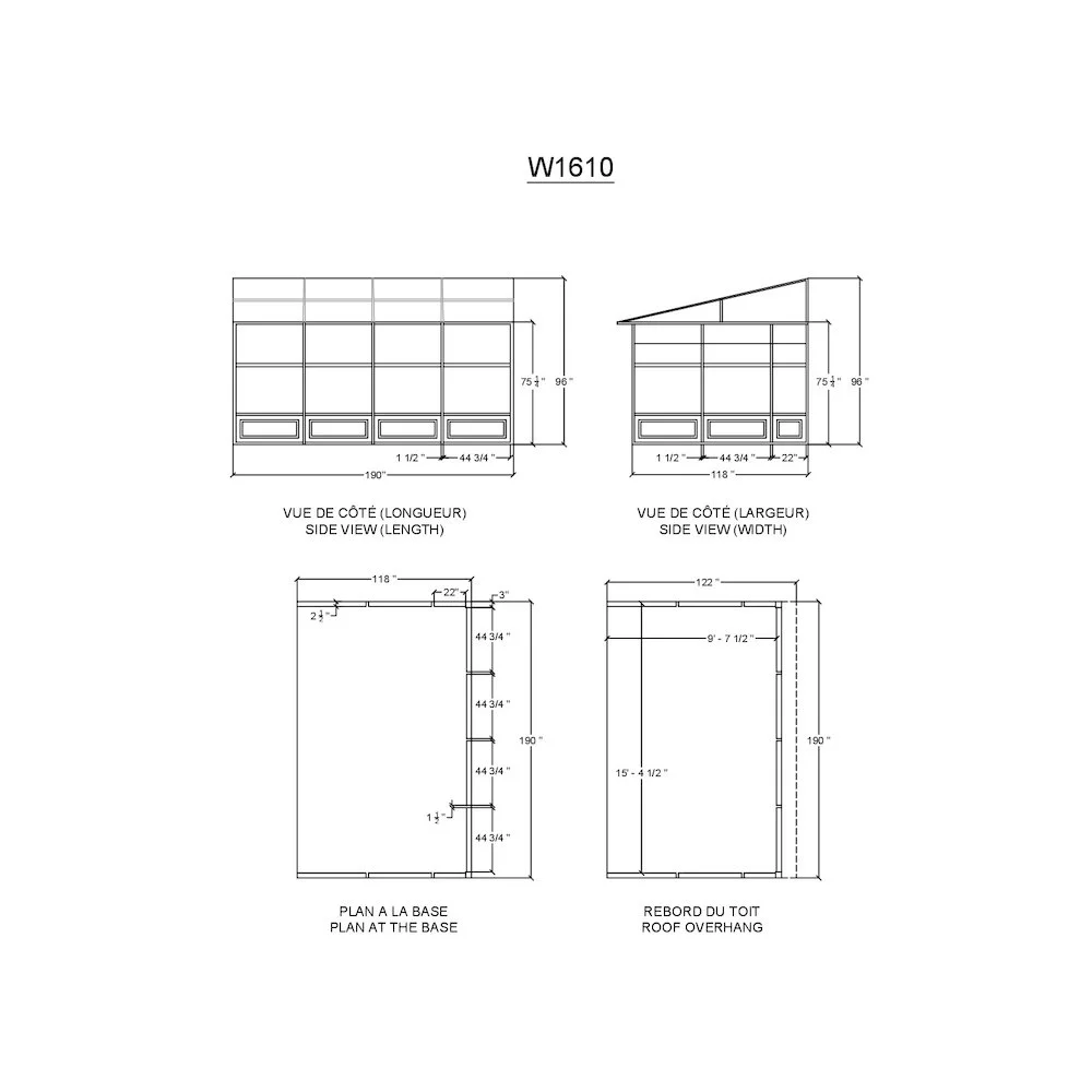 Gazebo Penguin Florence 10�?x 12�?Wall-Mounted Gazebo, Heavy-Duty Aluminum Frame with UV Protection - Image 16