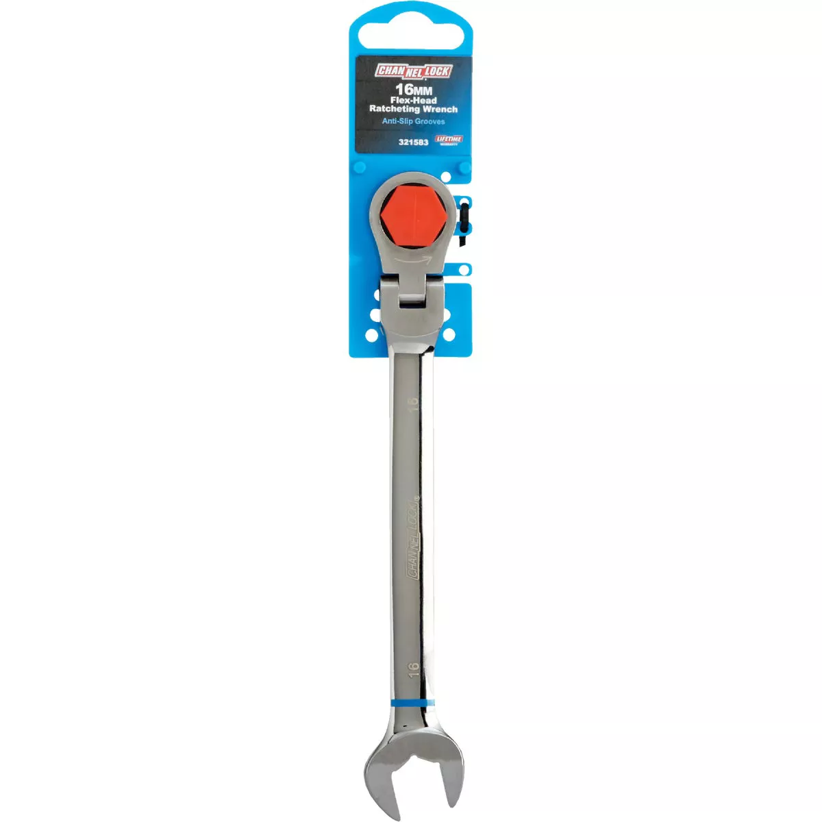 Channellock Metric 16 mm 12-Point Ratcheting Flex-Head Wrench