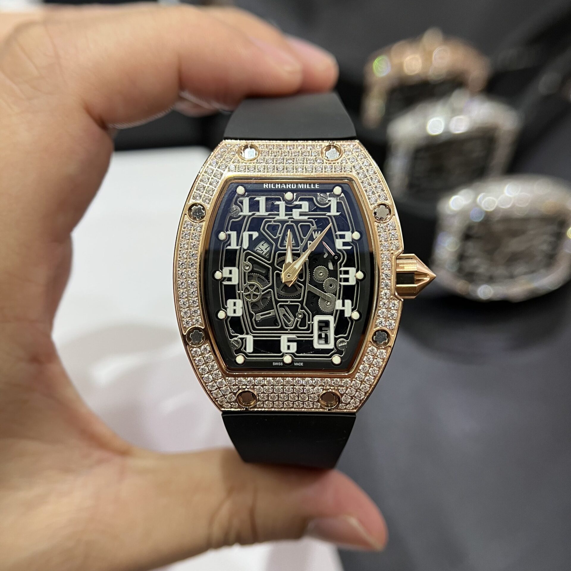 Richard Mille RM67-01 Replica Watch Rose Gold Rubber Strap 40mm - Top club
