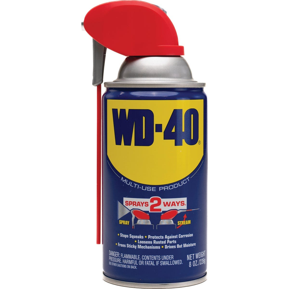 WD-40 8 Oz. Aerosol Multi-Purpose Lubricant with Smart Straw