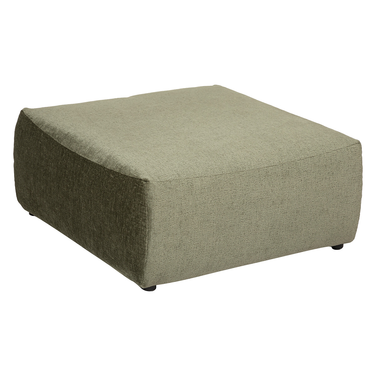 Footstool "Mavuno" Velvet, cedar green