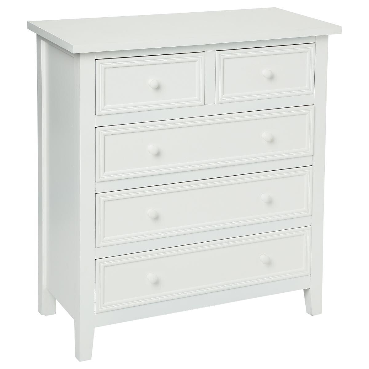 Chest of drawers "Charm" White, 5 drawers