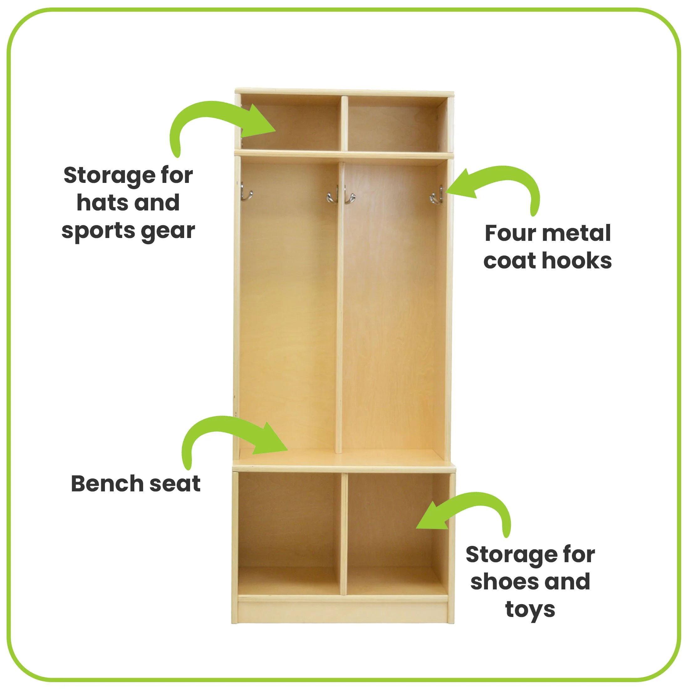 Little Partners Locker Cabinet Cubby Organizer, Learn 'N Store Wooden Classroom Cubbies Compartment Lockers for Storage of Toddlers and Kids Coats, Equipment, Backpacks - Espresso - Image 26
