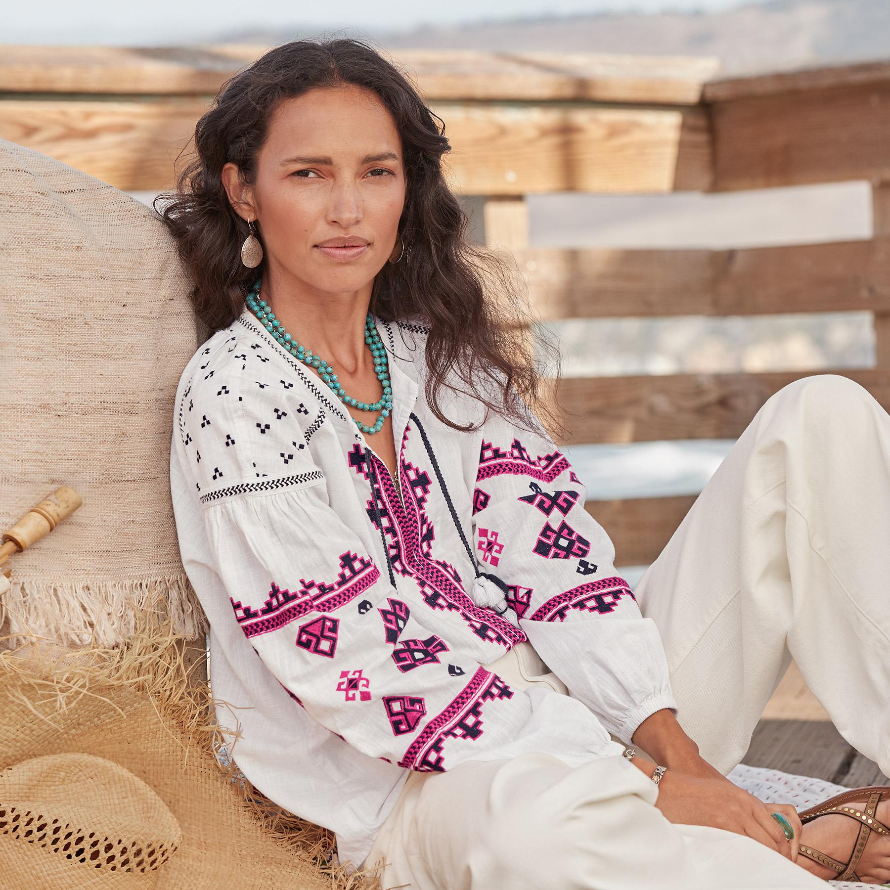 Delphi Embroidered Top - Sundance Clothing