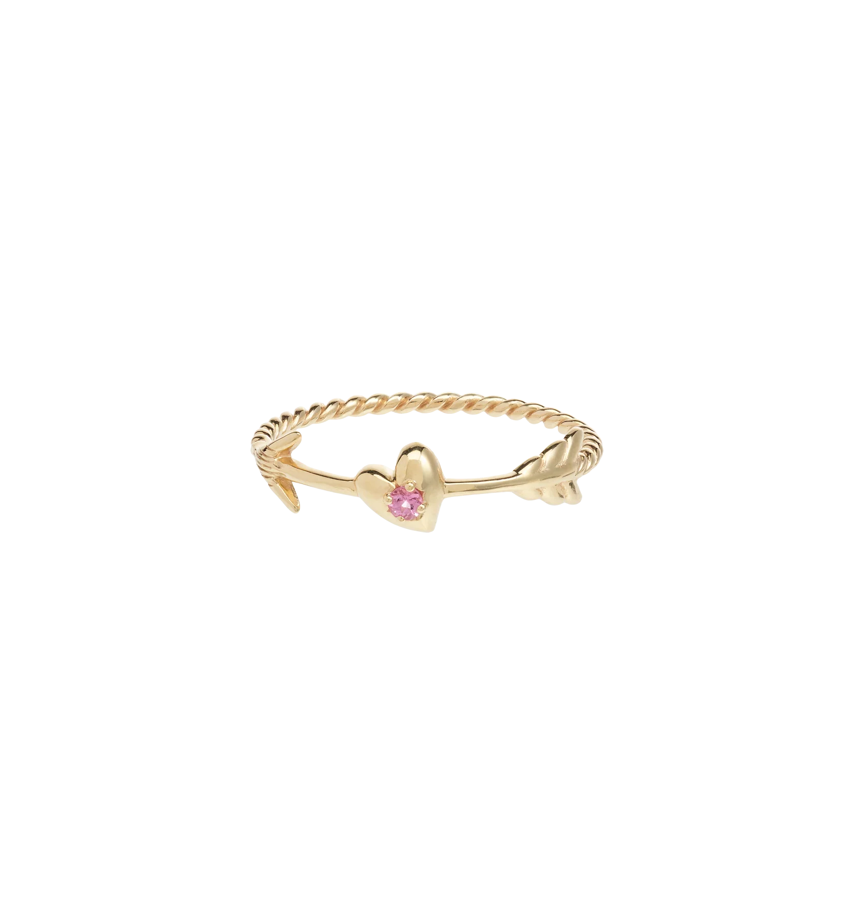 Arrowed Heart Ring 14K