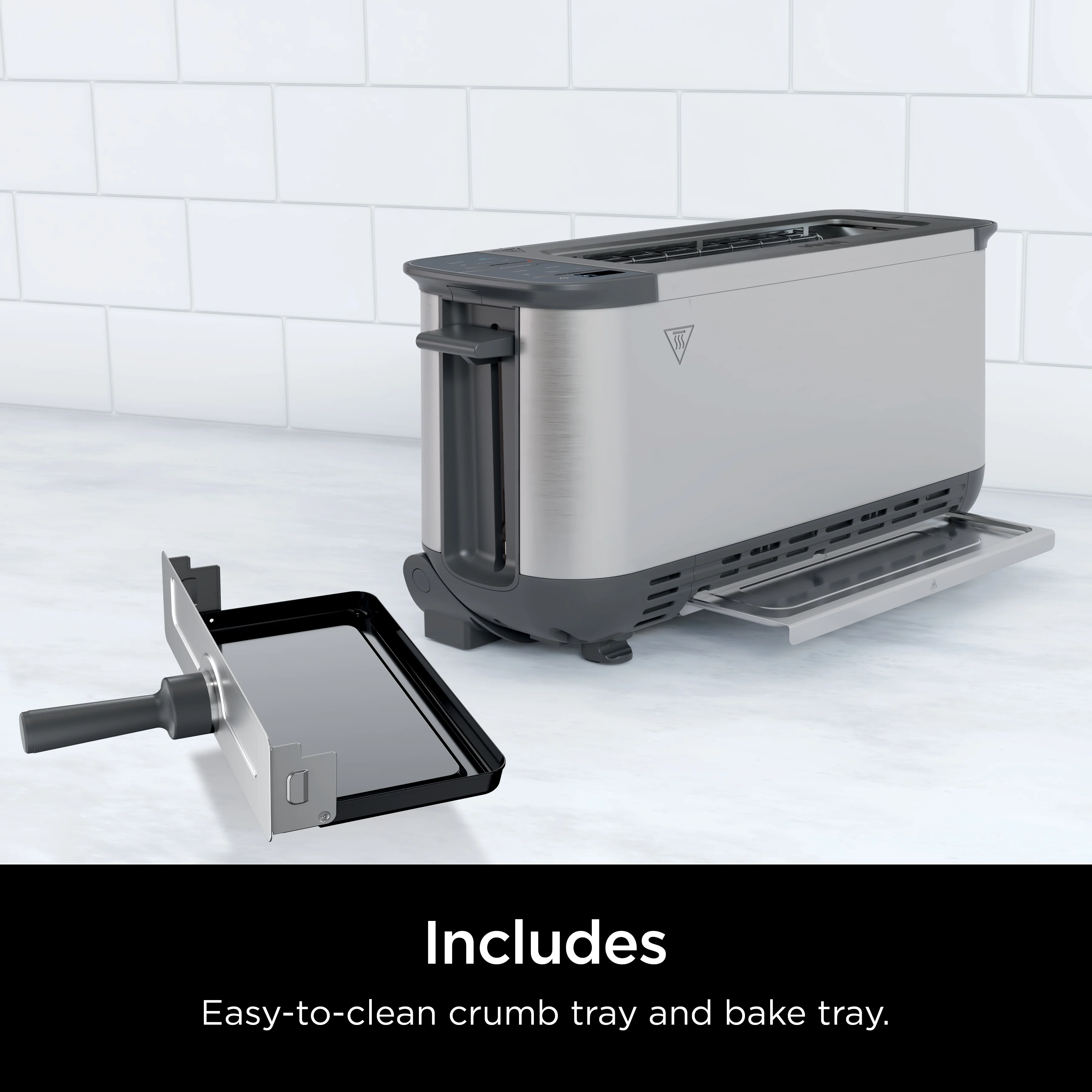 Ninja? Foodi? 2-in-1 Flip Toaster, 2-Slice Toaster, Compact Toaster Oven, Snack Maker, 1500 Watts, ST100 - Image 9