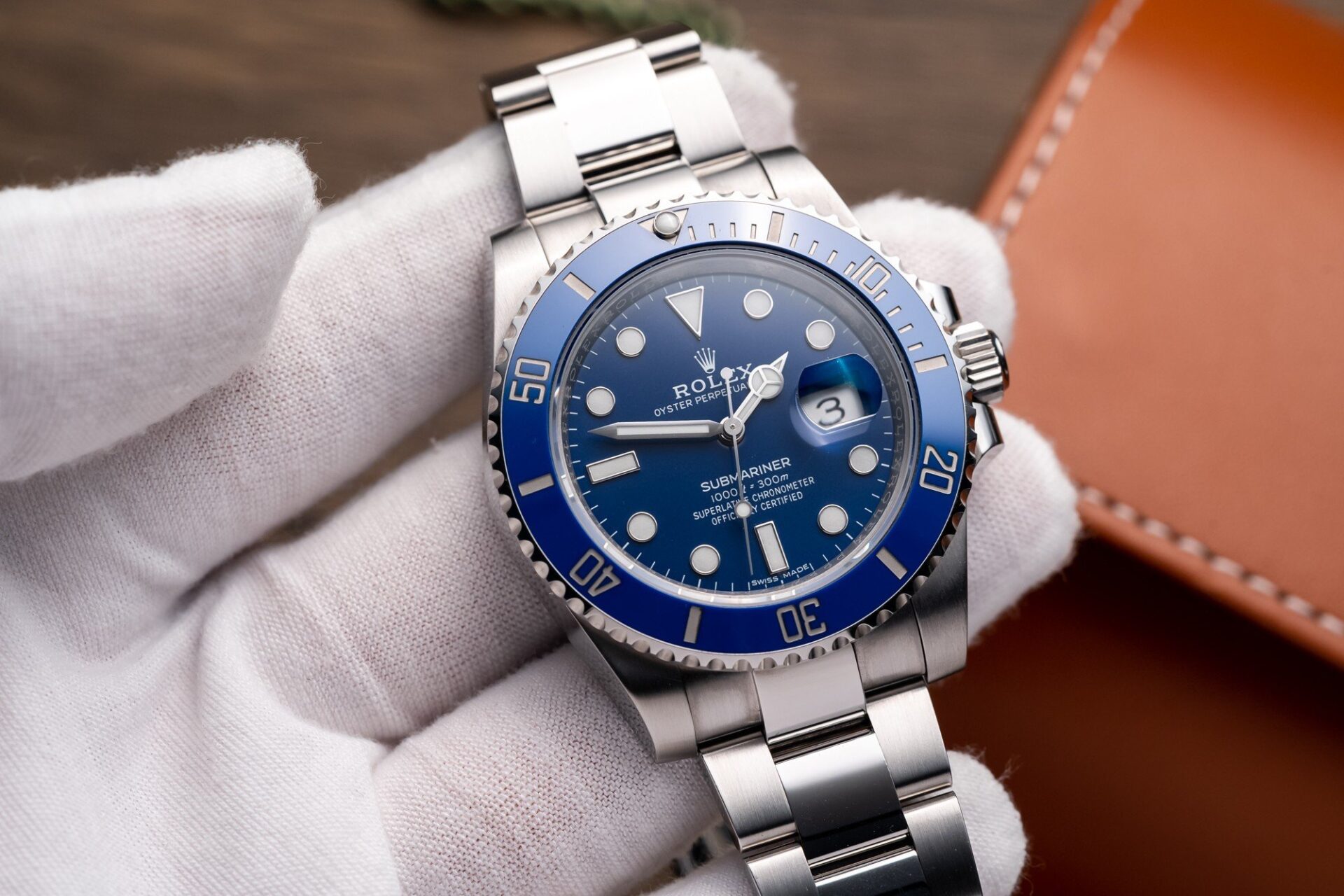 Rolex Replica 1:1 Watch Submariner 116619LB Blue Dial Metal Strap Factory Clean 40mm - Elite Watch Atelier
