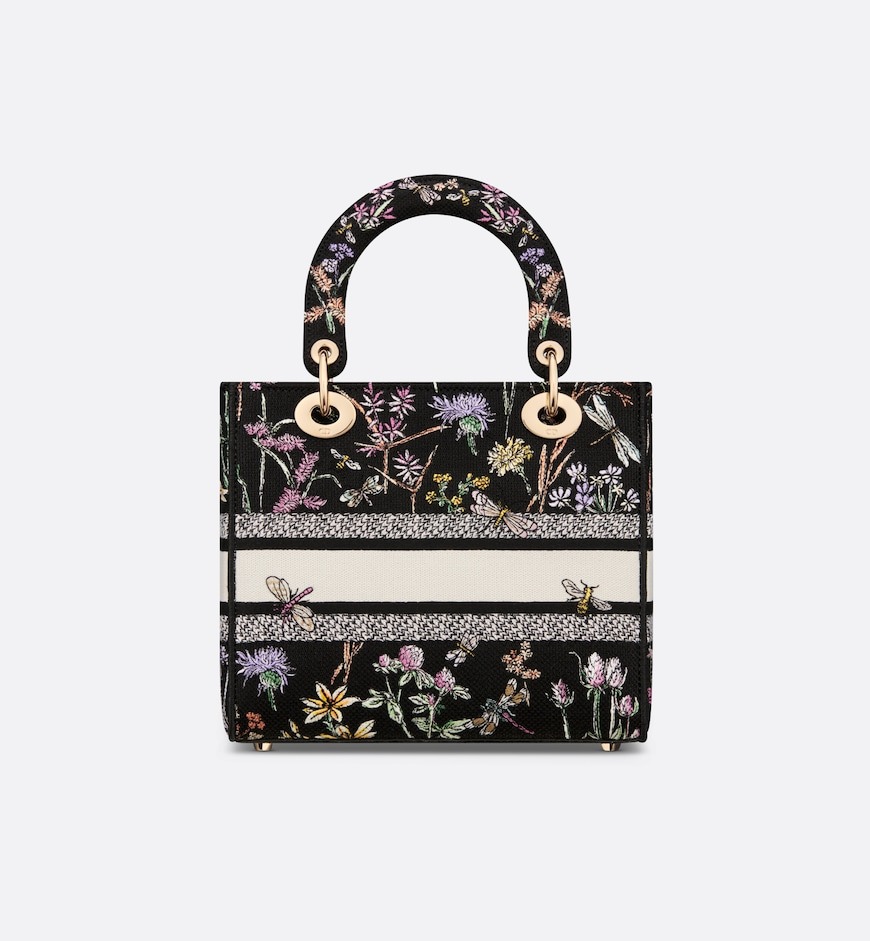 Christian Dior Medium Lady D-Lite Bag Black For Women 9.5in/24cm M0565OEGM_M9111:1High-quality replica