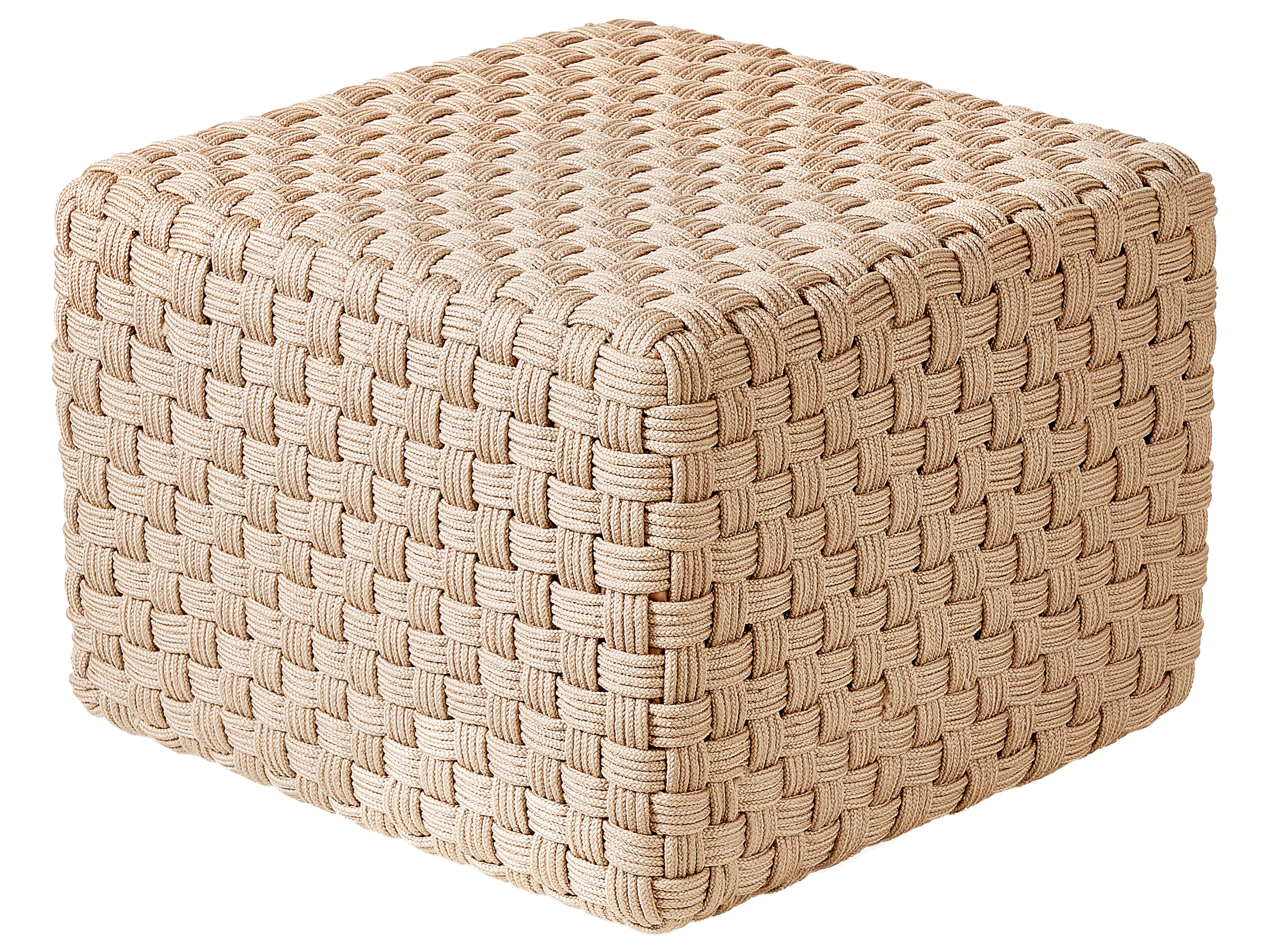 Pouffe NALLI Synthetic Material Light Beige