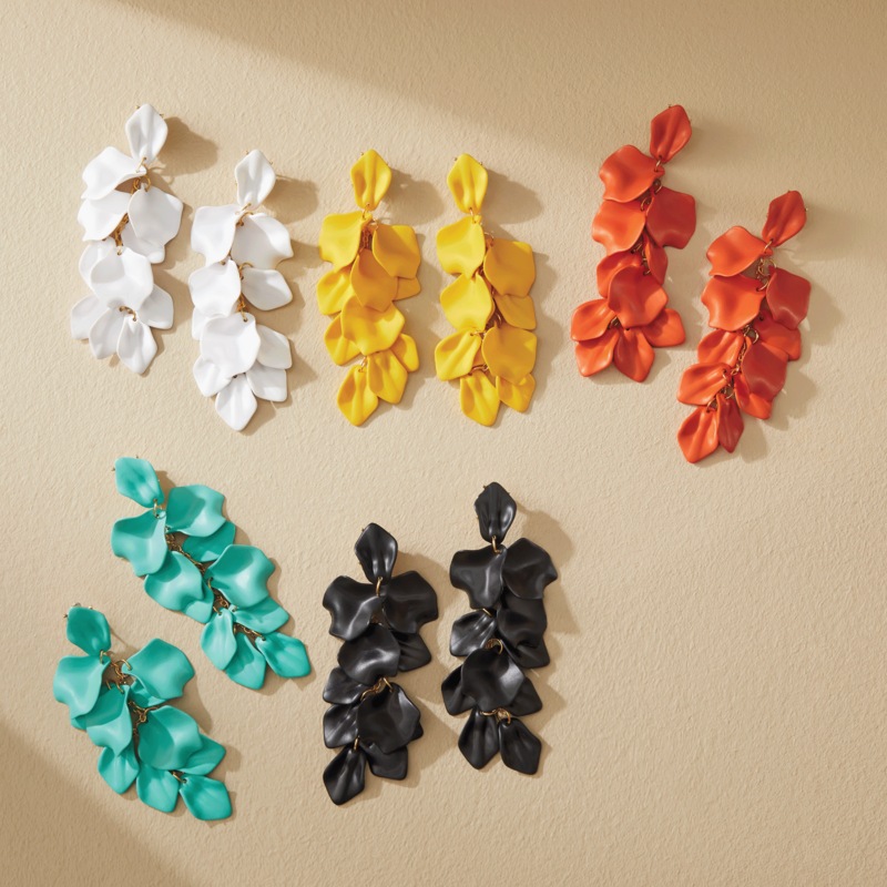 Color Petals Drop Earrings - MIDNIGHT VELVET CATALOG